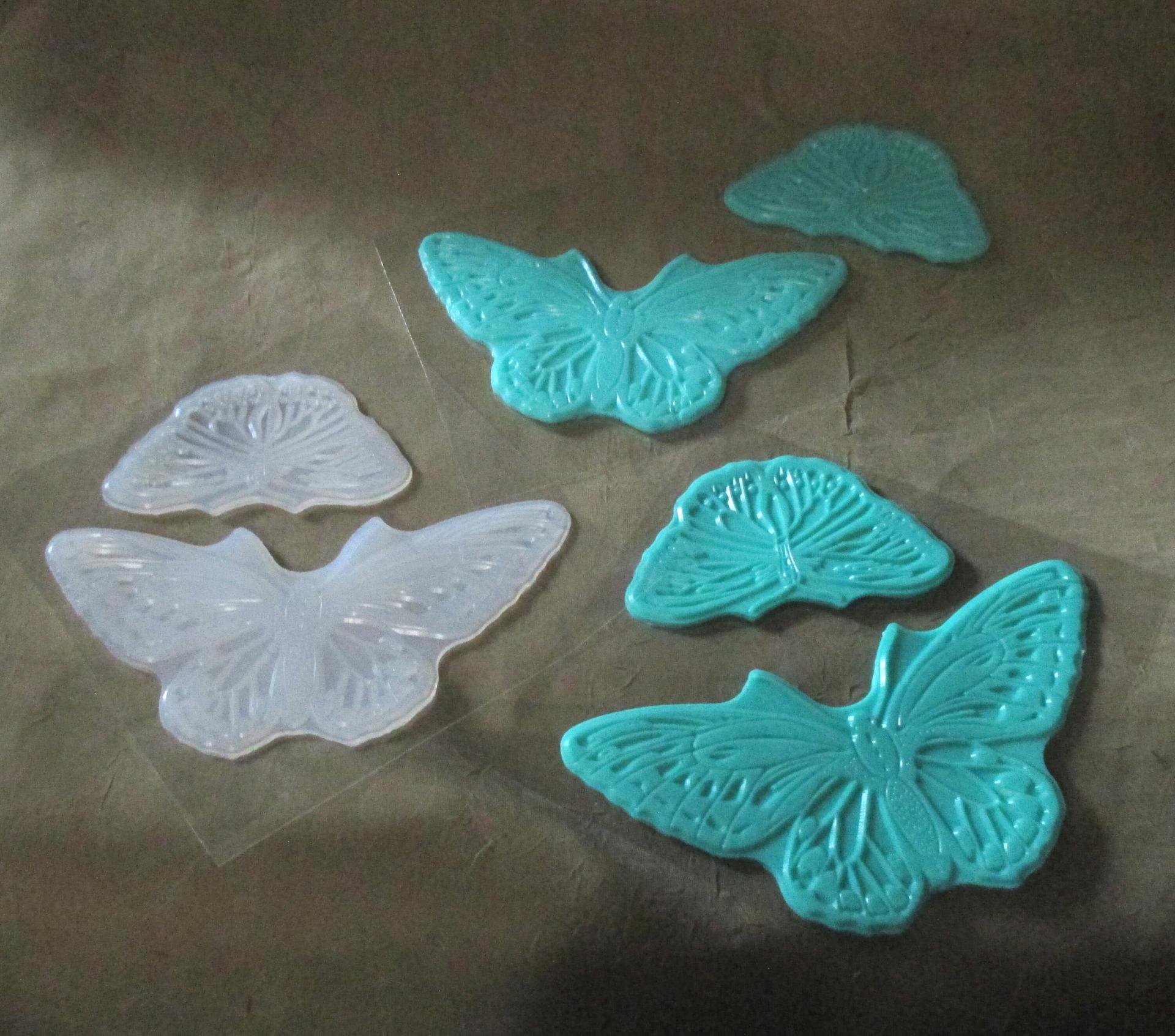 Large Butterfly Stamps - Silicone Cling Stamp - Texture Emossing Stamp