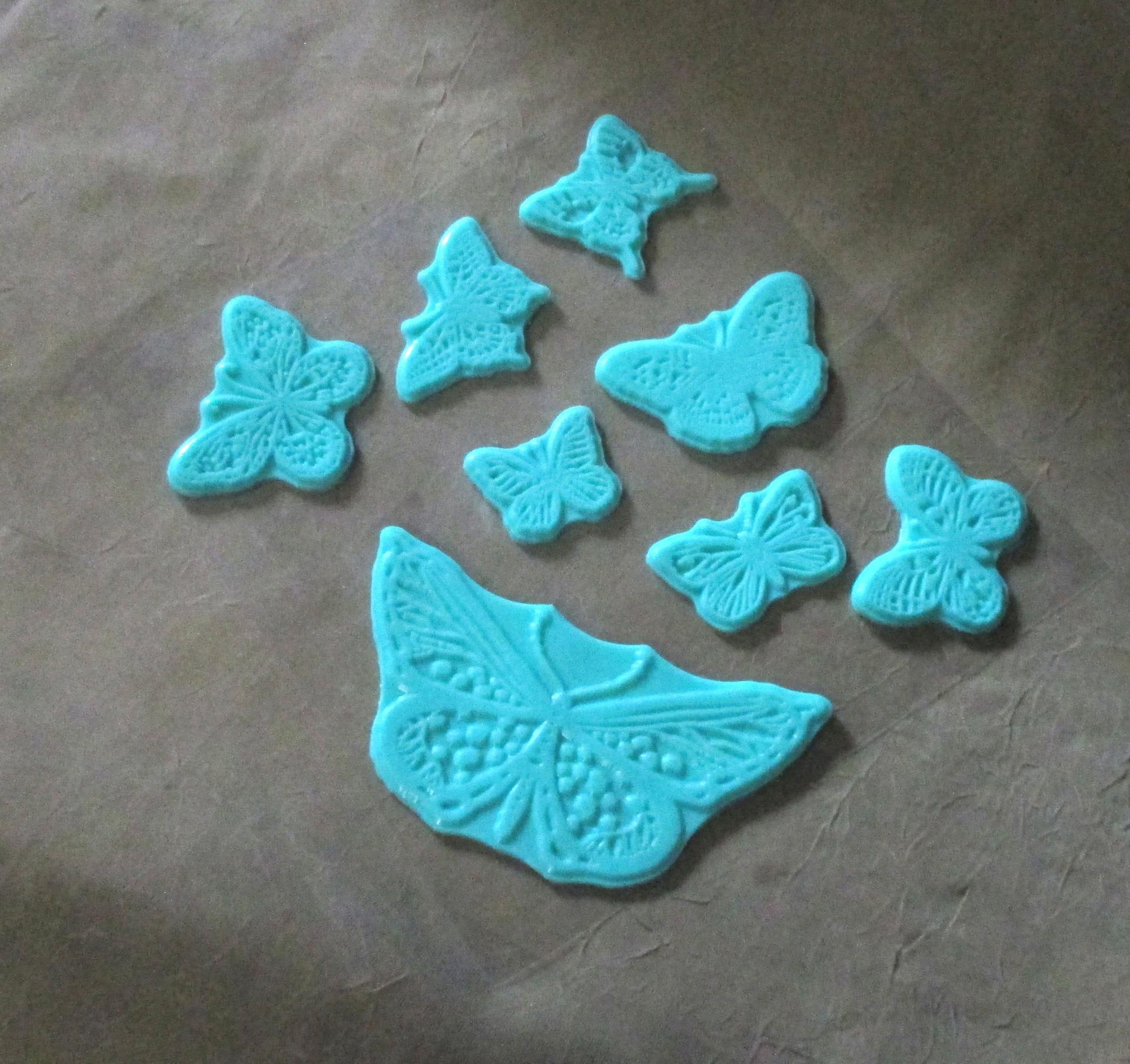 Butterfly Stamps - Silicone Cling Stamp - Texture Embossing Stamp