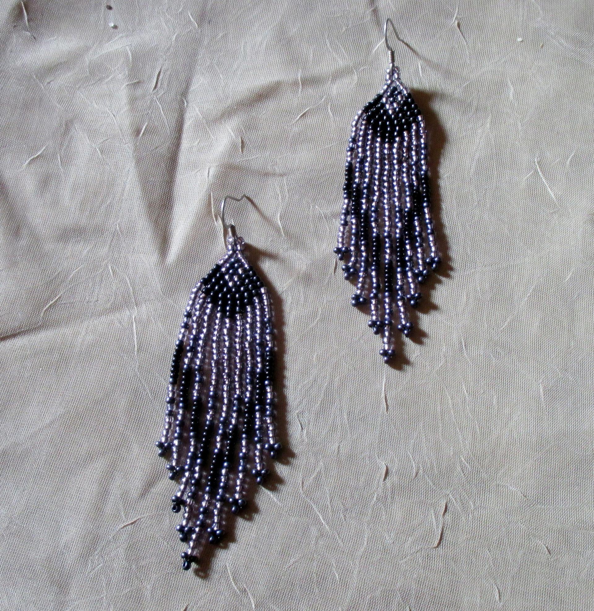 Beaded Fringe Earrings