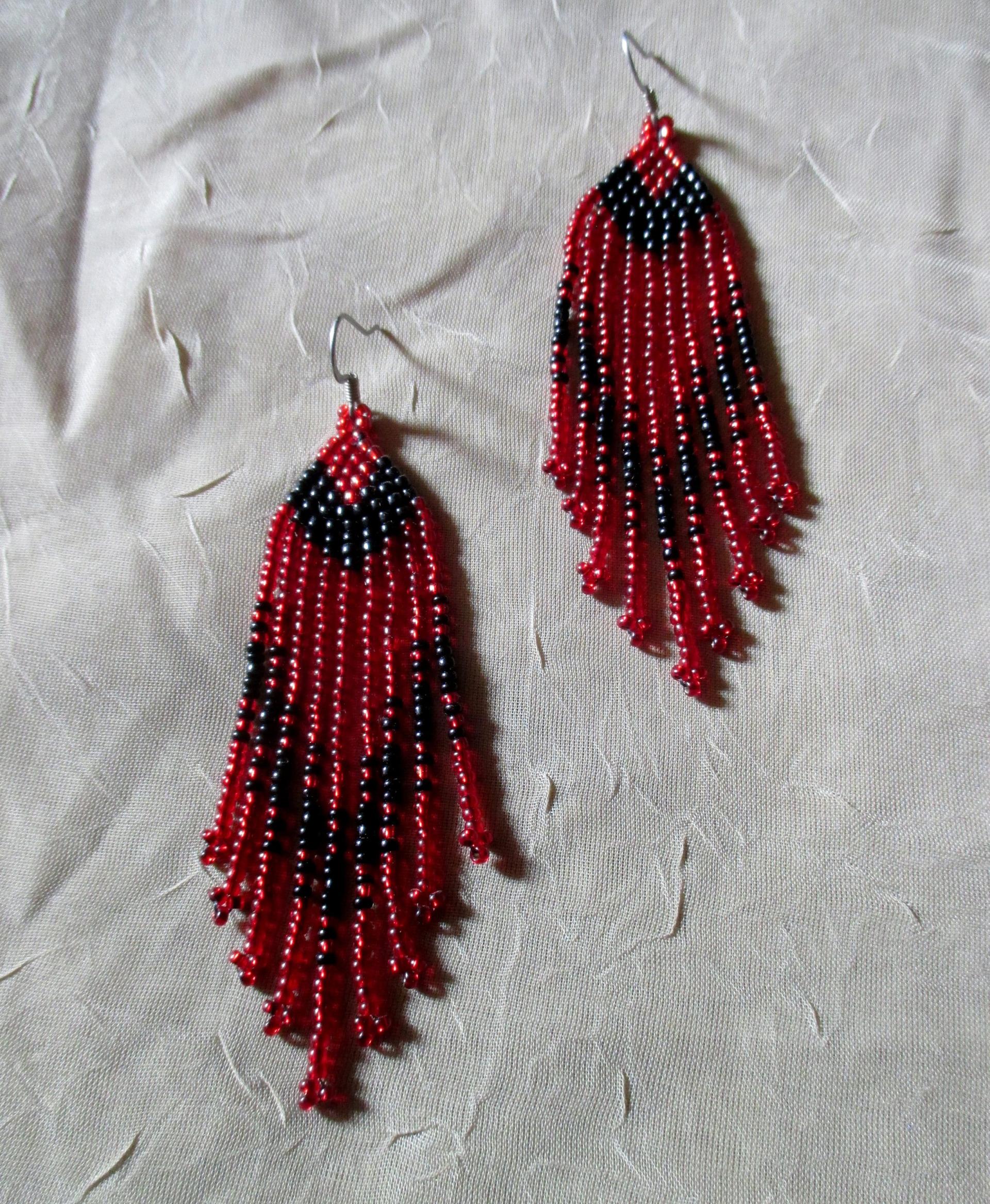 Beaded Fringe Earrings