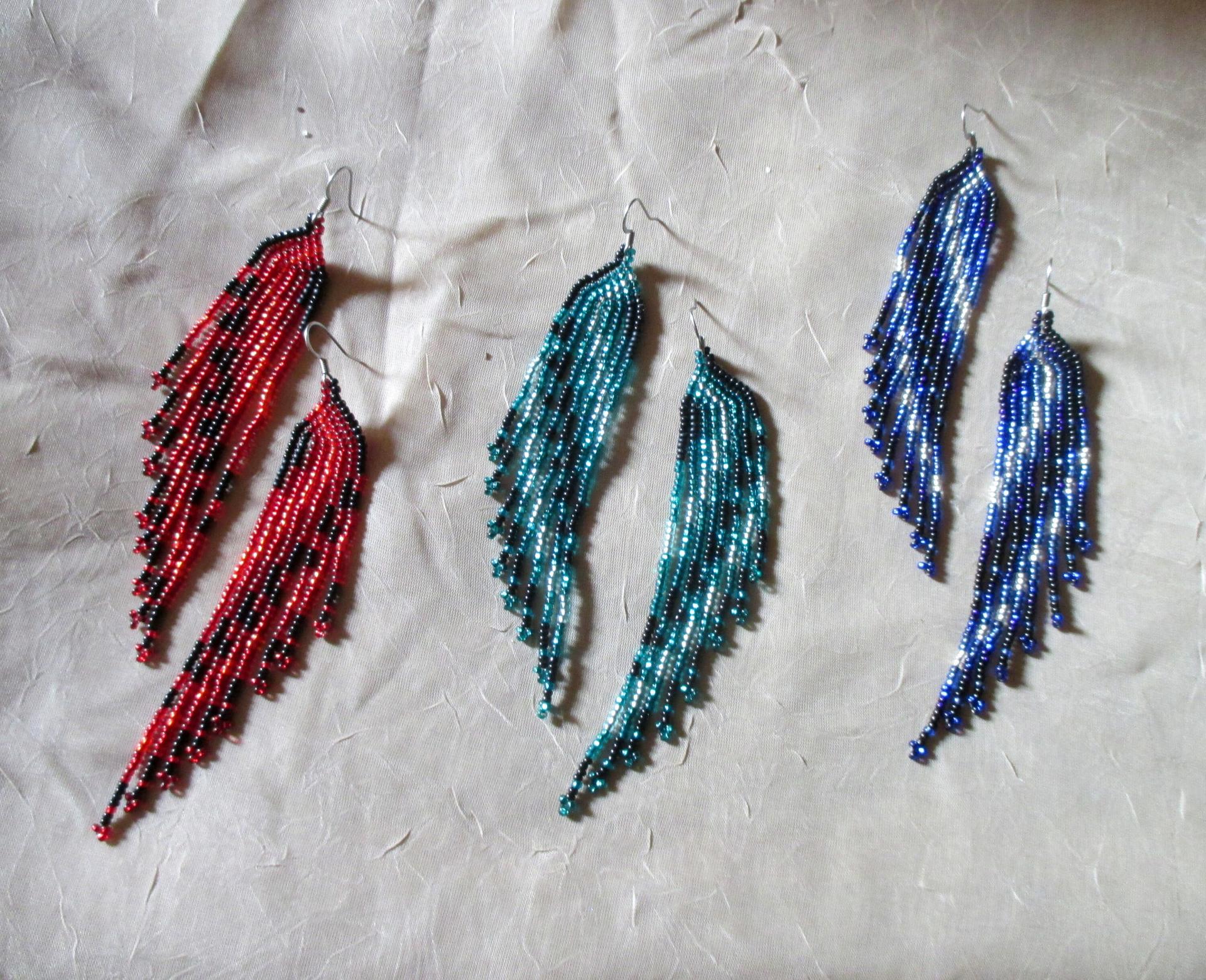 Beaded Fringe Earrings