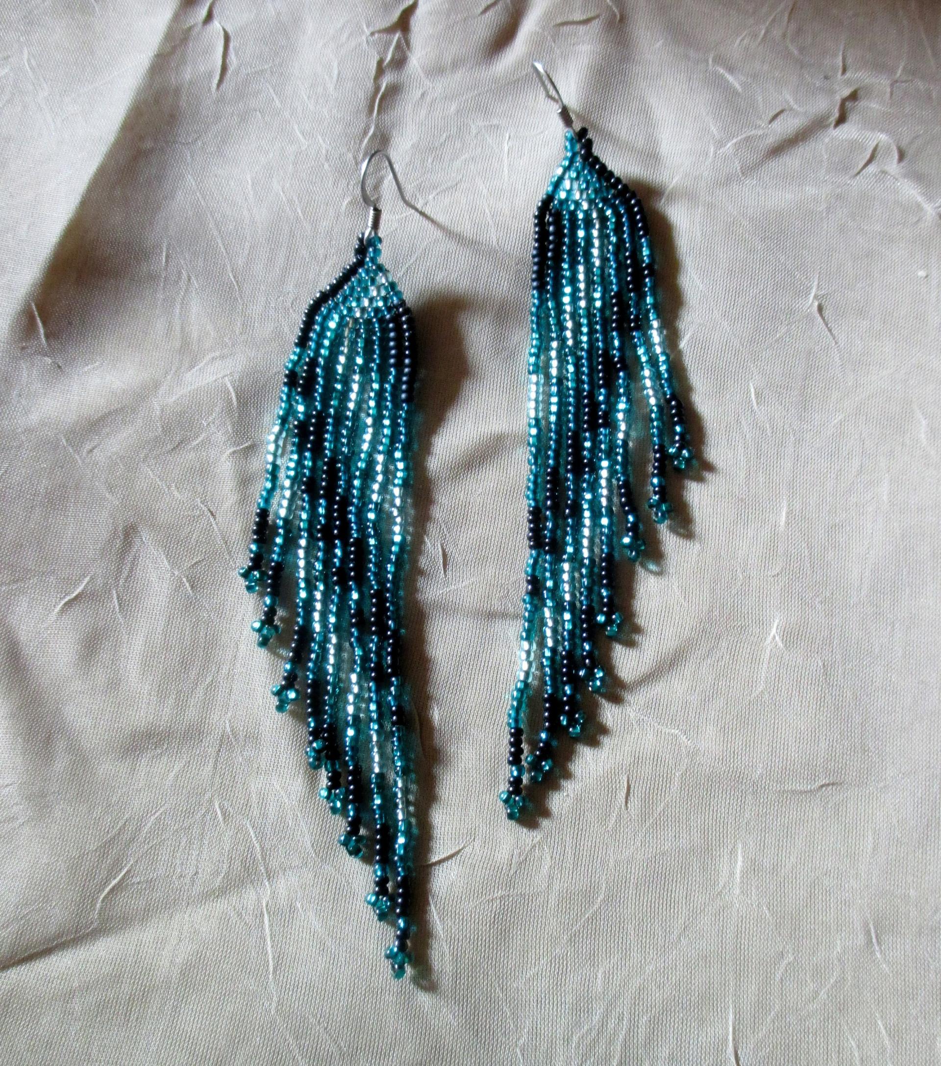 Beaded Fringe Earrings