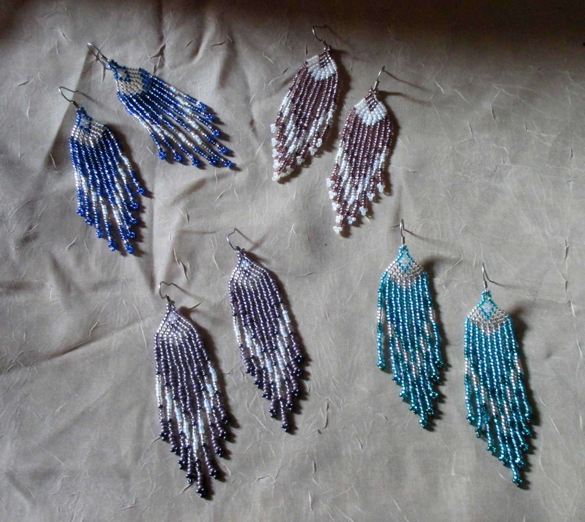 Beaded Fringe Earrings