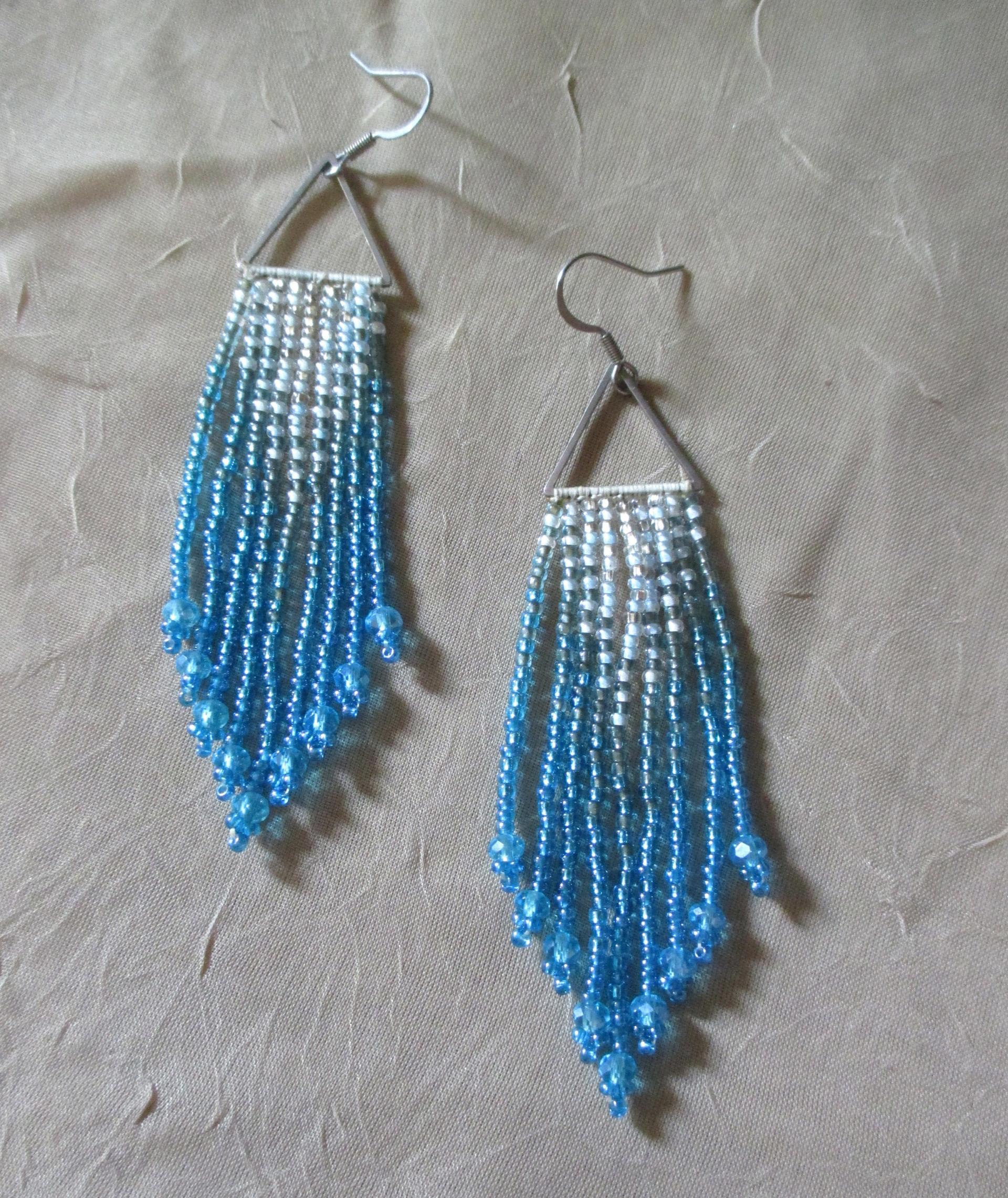 Beaded Fringe Earrings