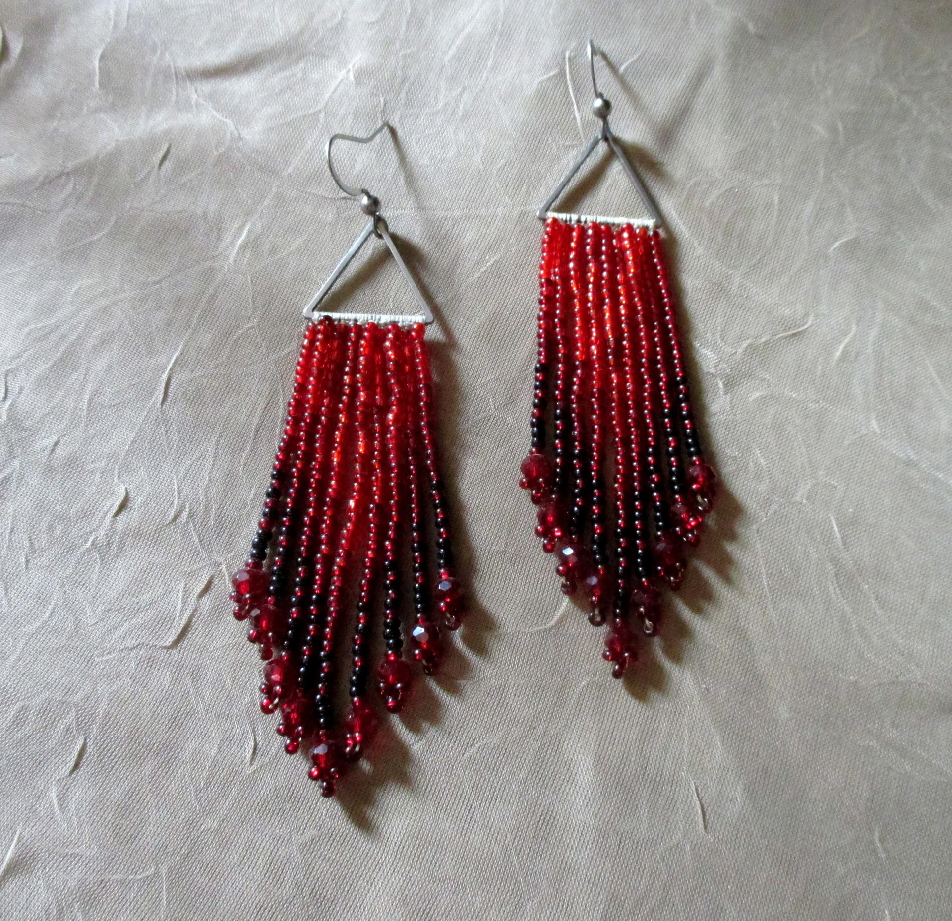 Beaded Fringe Earrings