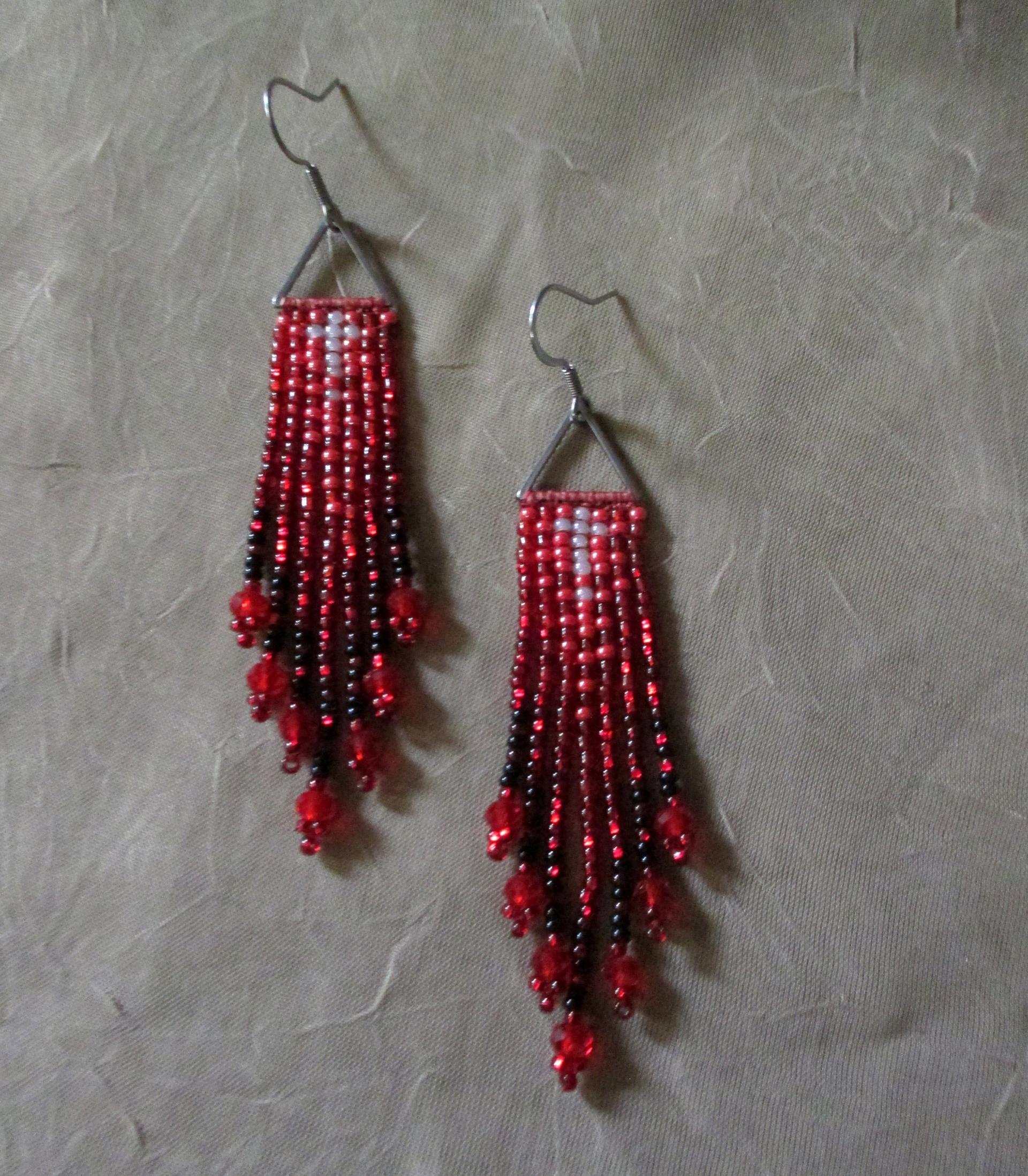 Beaded Fringe Earrings