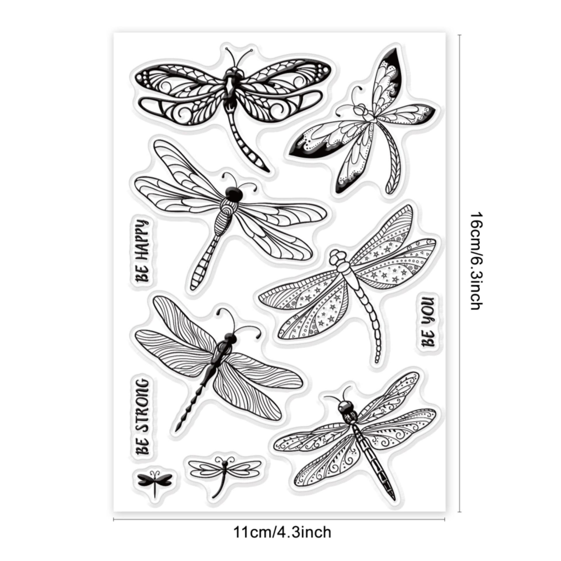 Dragonfly Stamps - Silicone Cling Stamp - Texture Emossing Stamp