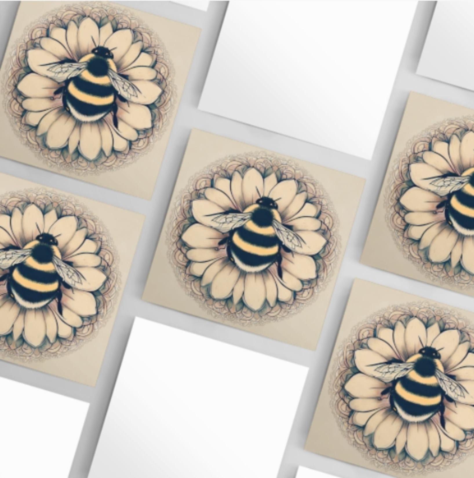 Bumble Bee Cards, Large Note Card, Invites, Birthday, Money Card