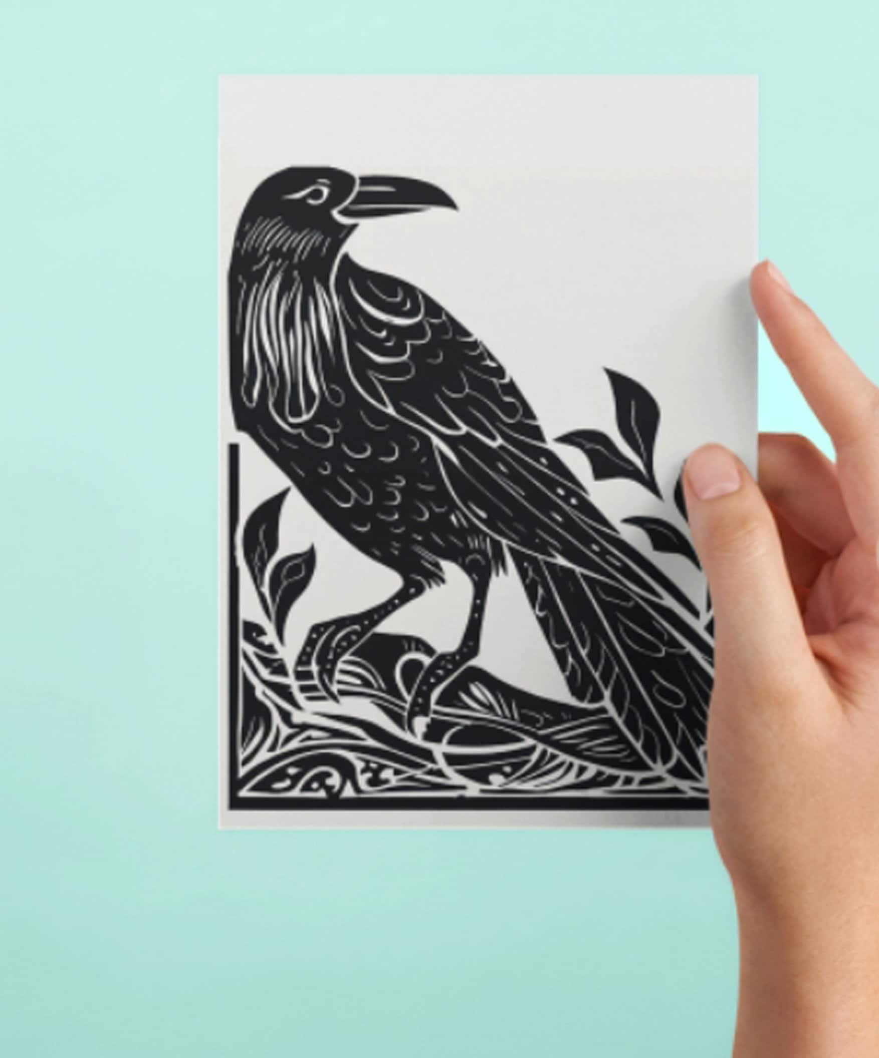 Raven - Large Cards, Notecards, Birthday, Invites