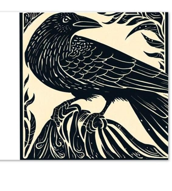 Raven - Large Cards, Notecards, Birthday, Invites