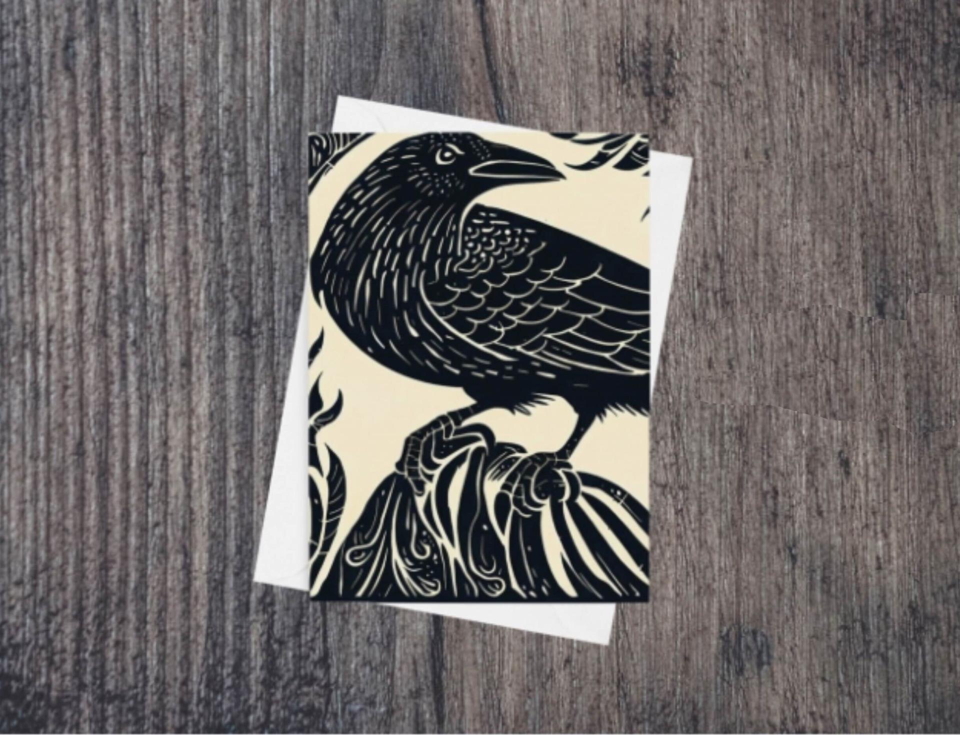 Raven - Large Cards, Notecards, Birthday, Invites