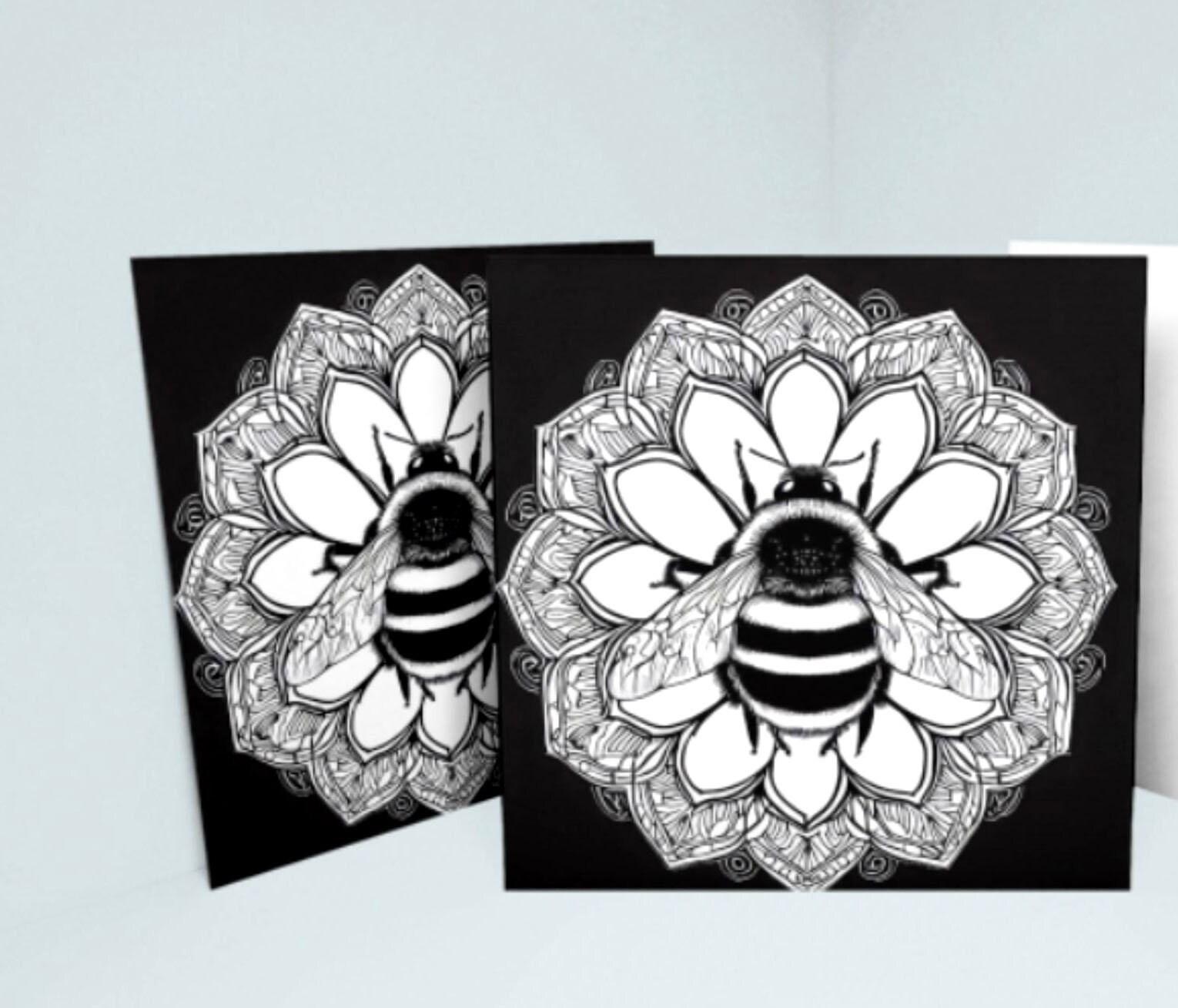 Bumble Bee Cards, Large Note Card, Invites, Birthday, Money Card