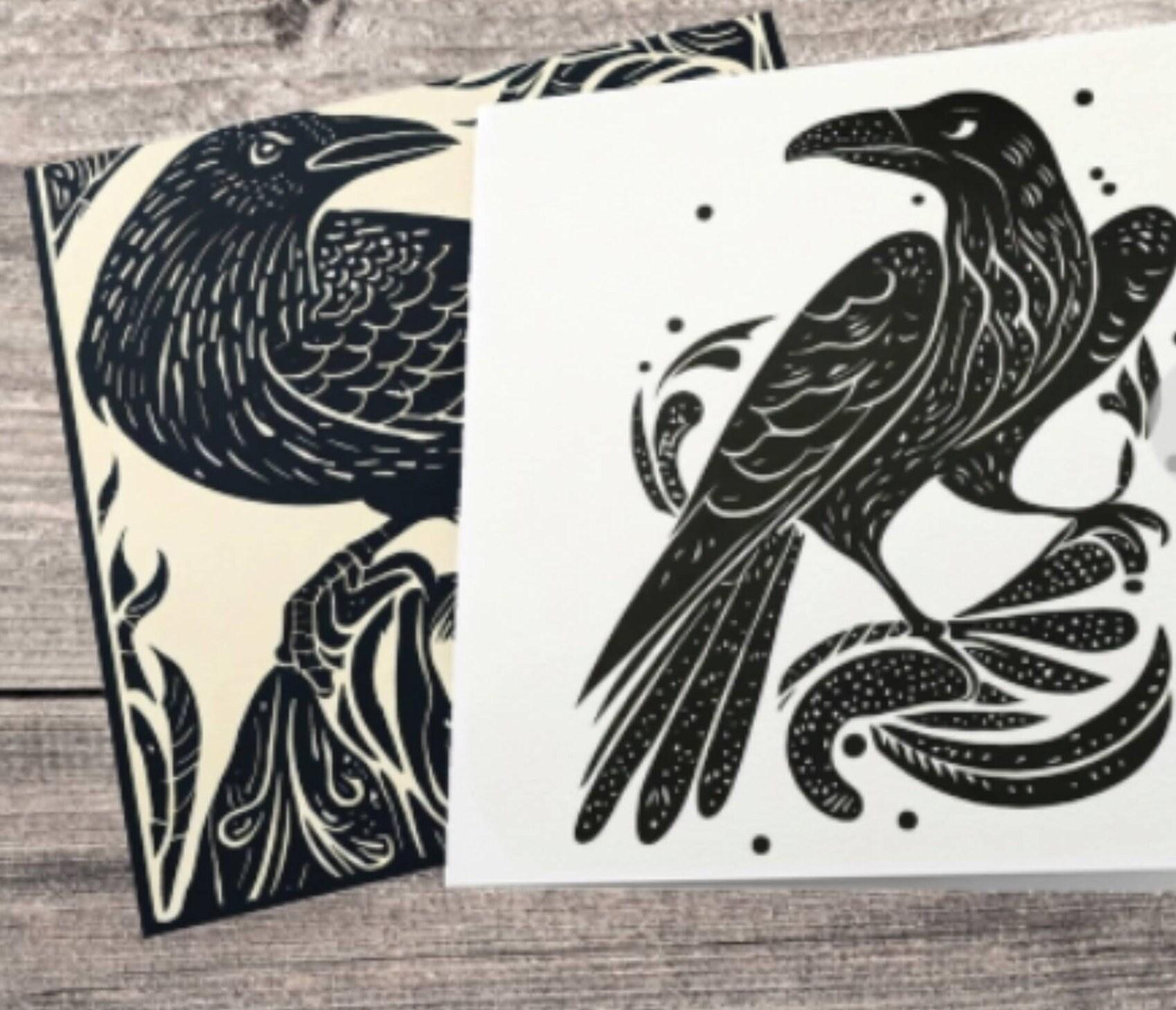 Raven - Large Cards, Notecards, Birthday, Invites