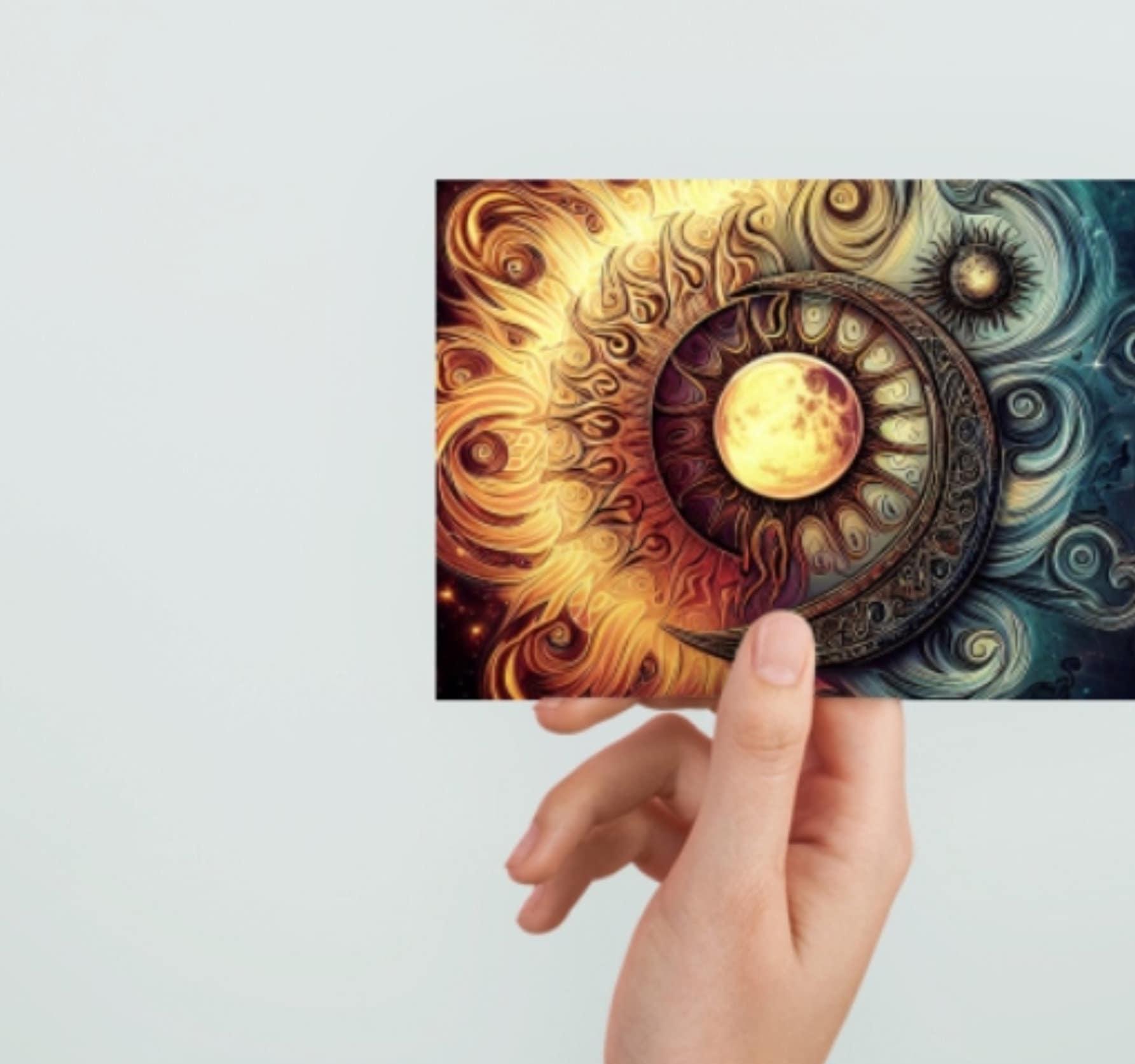 Sun and Moon  - Greeting Cards