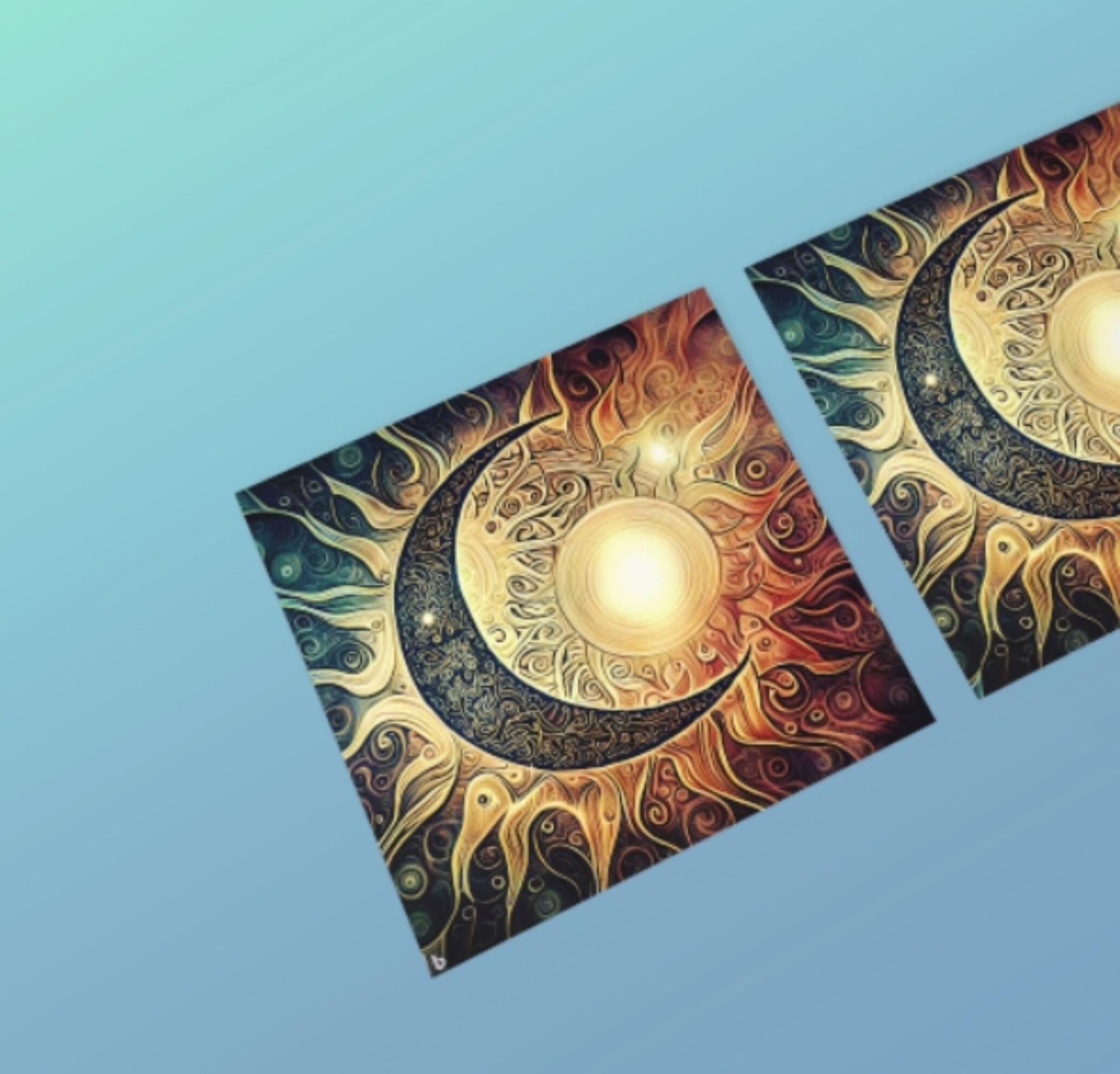 Sun and Moon - Greeting Cards