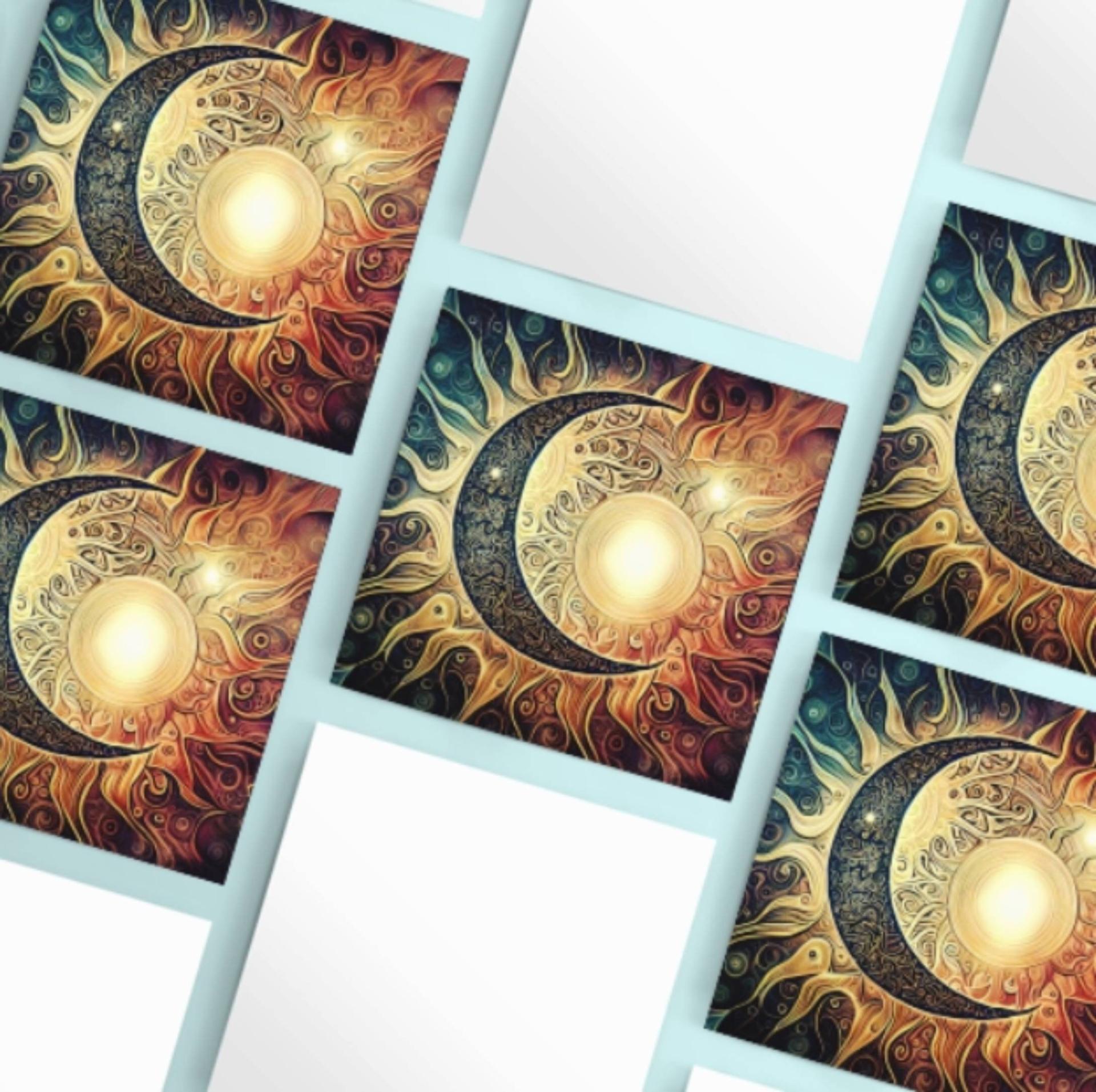 Sun and Moon - Greeting Cards