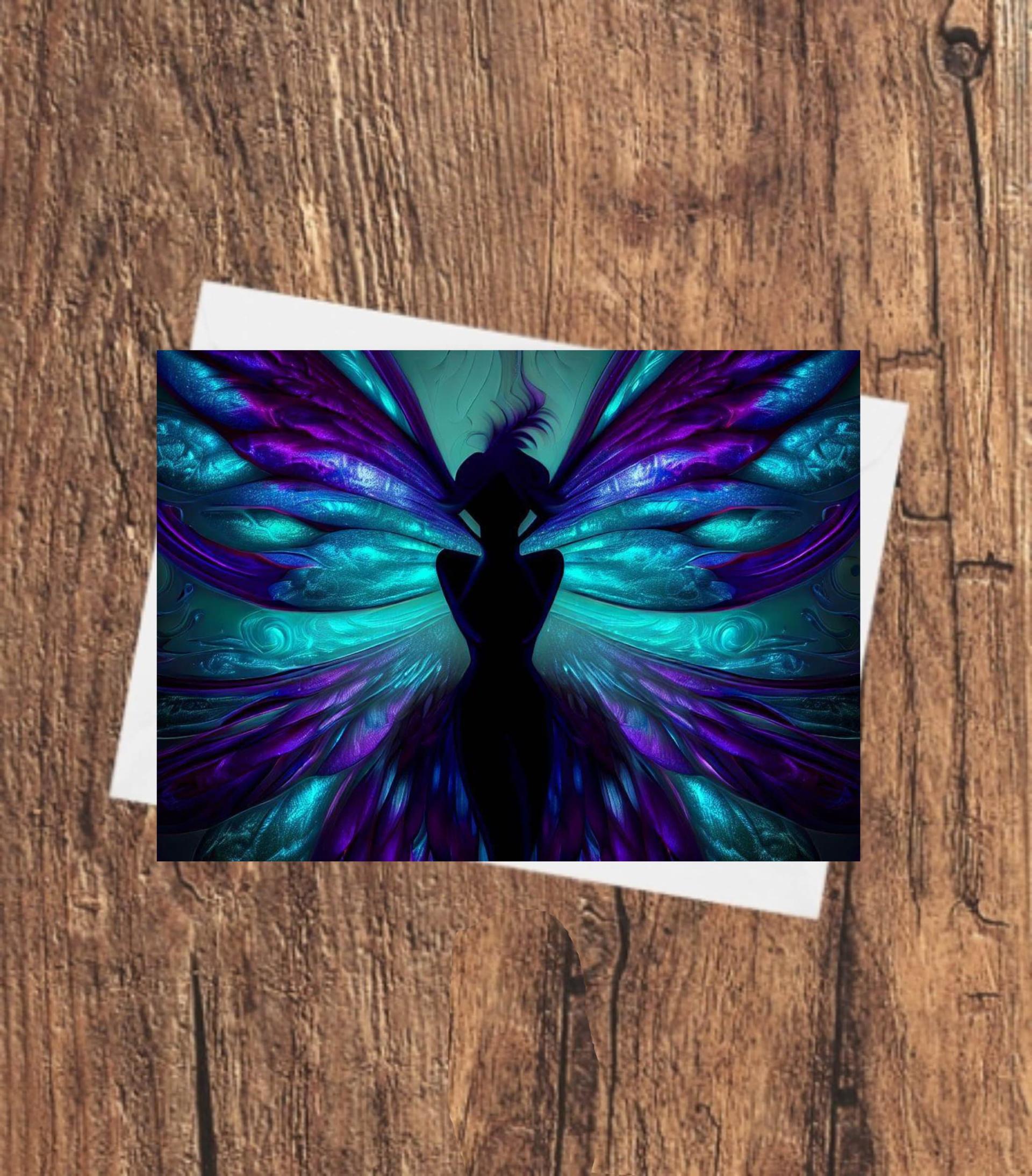 Fairy Cards, Large Note Card, Invites, Birthday, Money Card