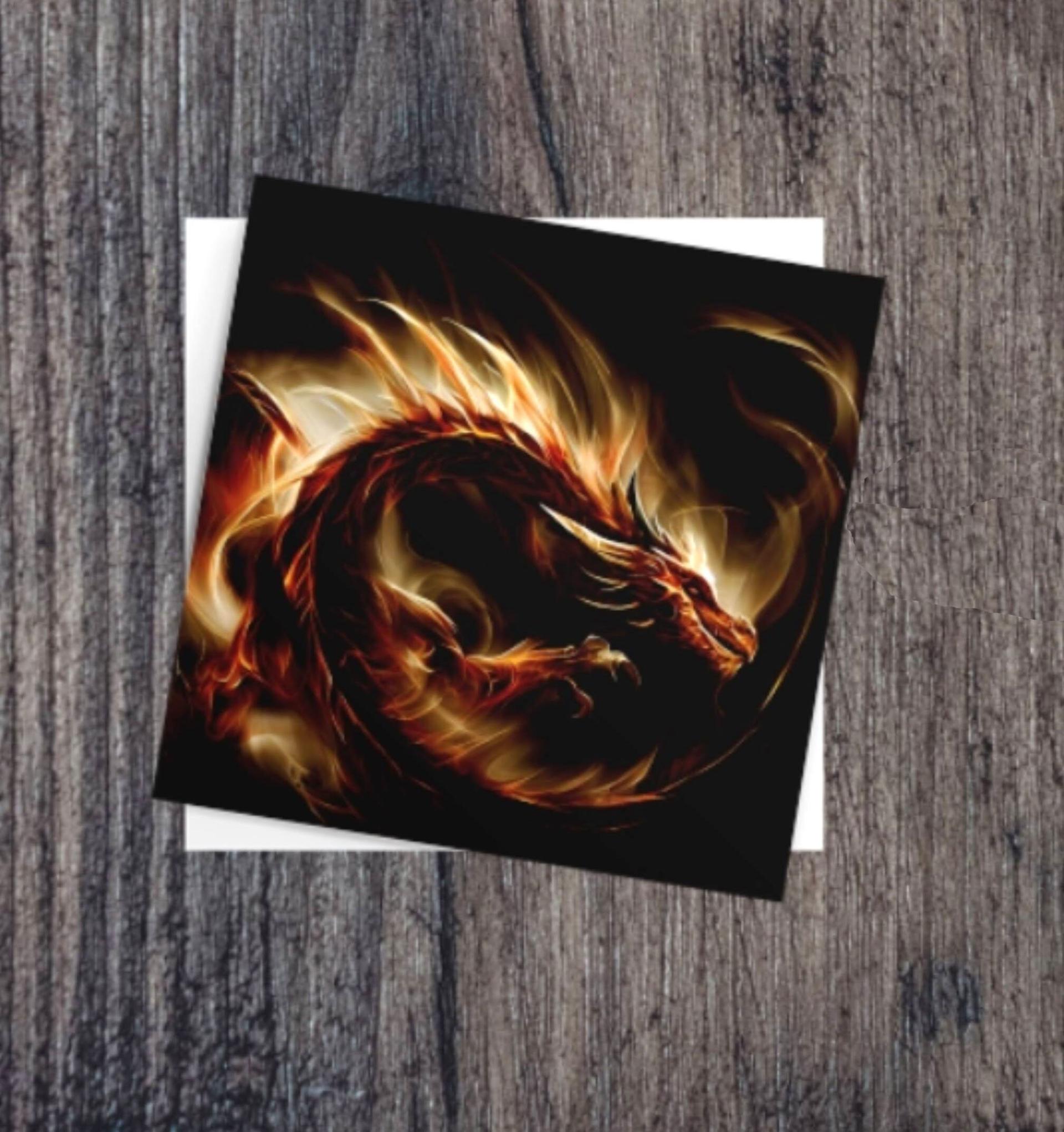 Dragon - Greeting Cards, Birthday Card, Large Notecards