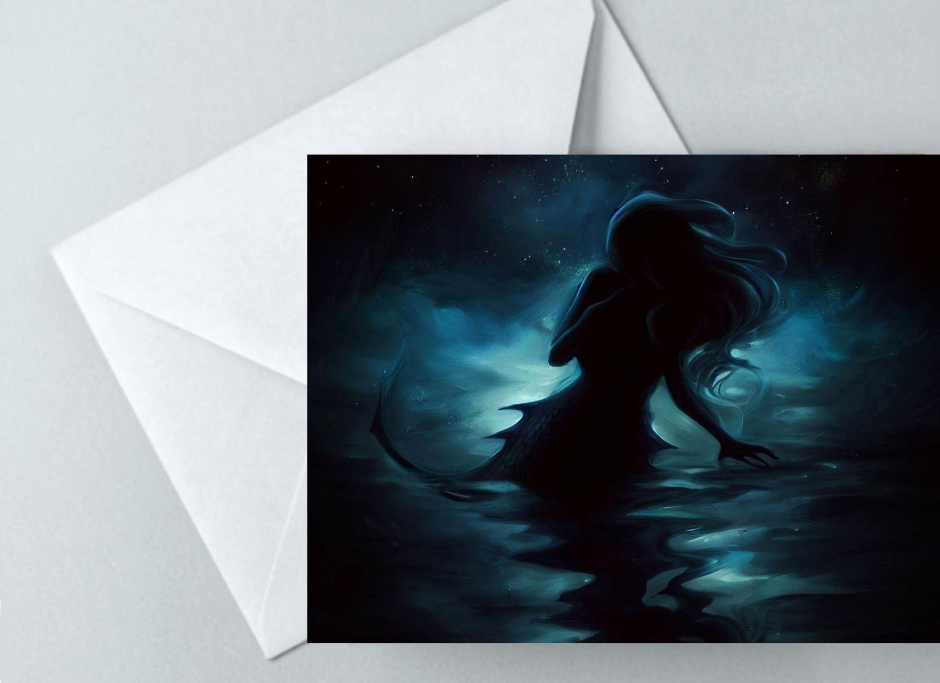 Mermaid Greeting Cards, Set of 5 Designs, Bulk Pack of Cards