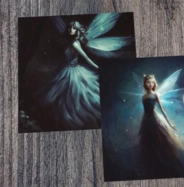 Fairy Greeting Cards, Set of 3 Designs, Bulk Pack of Cards