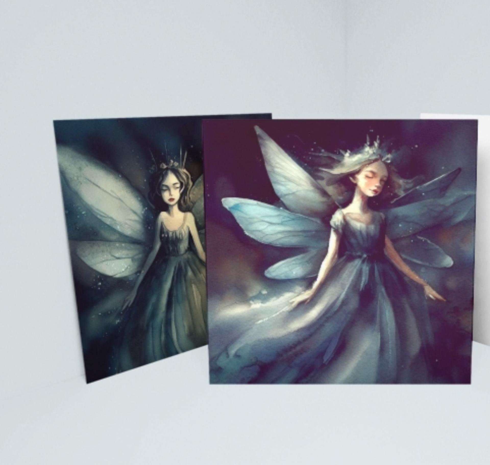 Fairy Greeting Cards, Set of 4 Designs, Bulk Pack of Cards