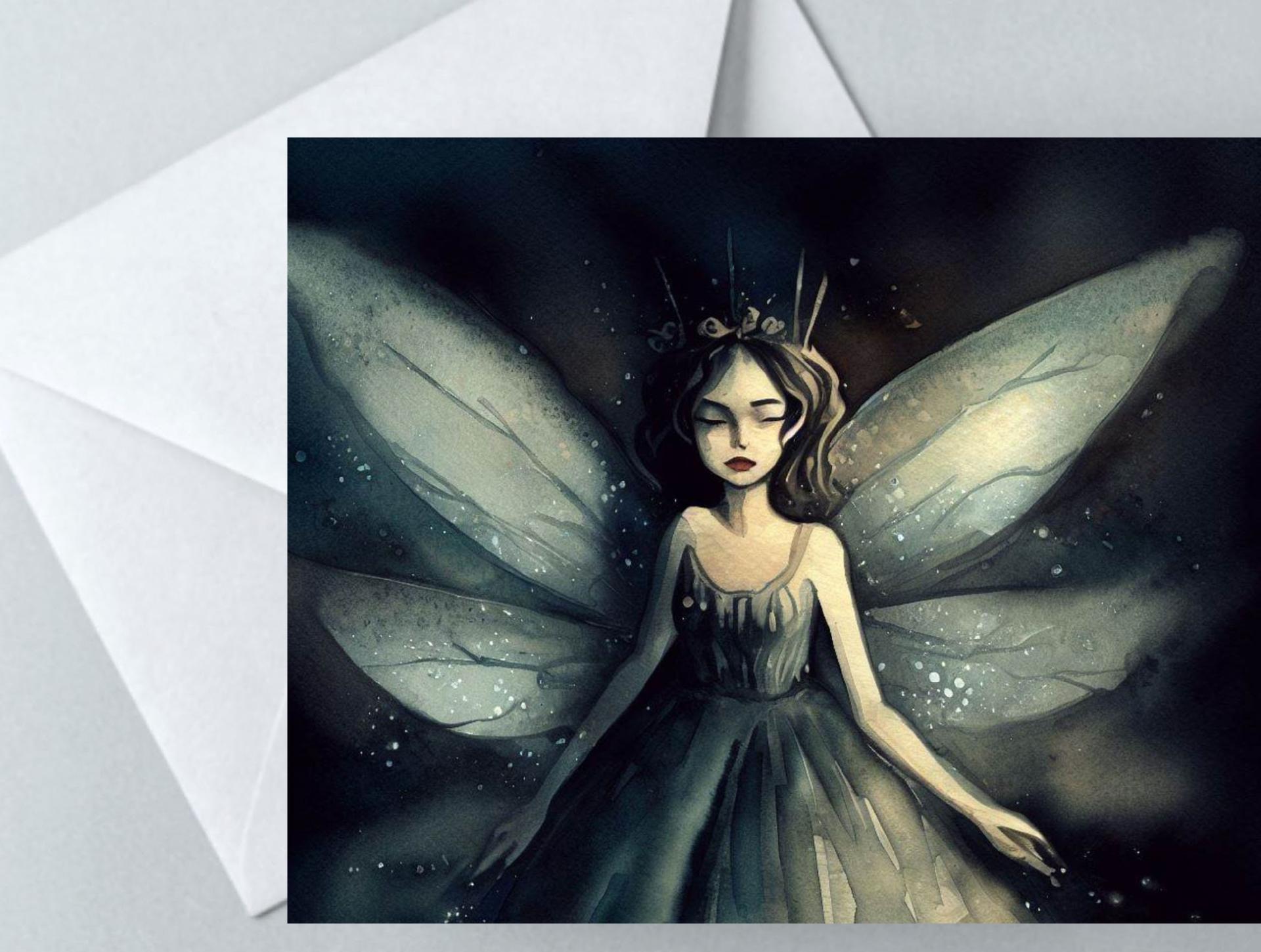 Fairy Cards, Large Note Card, Invites, Birthday, Gift Card