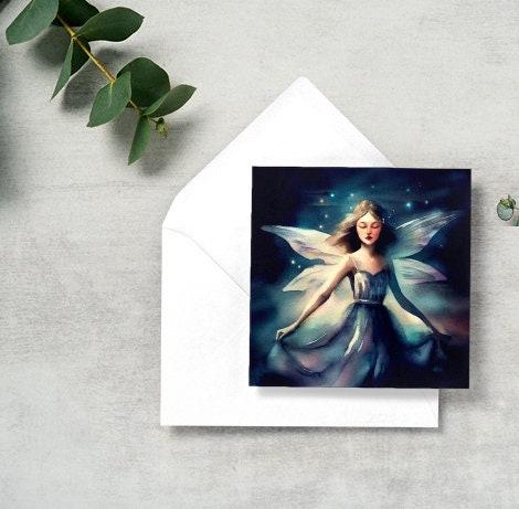 Fairy Cards, Large Note Card, Invites, Birthday, Gift Card