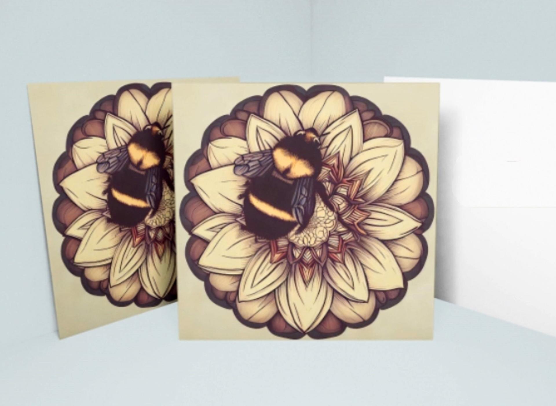 Bumble Bee Cards, Large Note Card, Invites, Birthday, Money Card