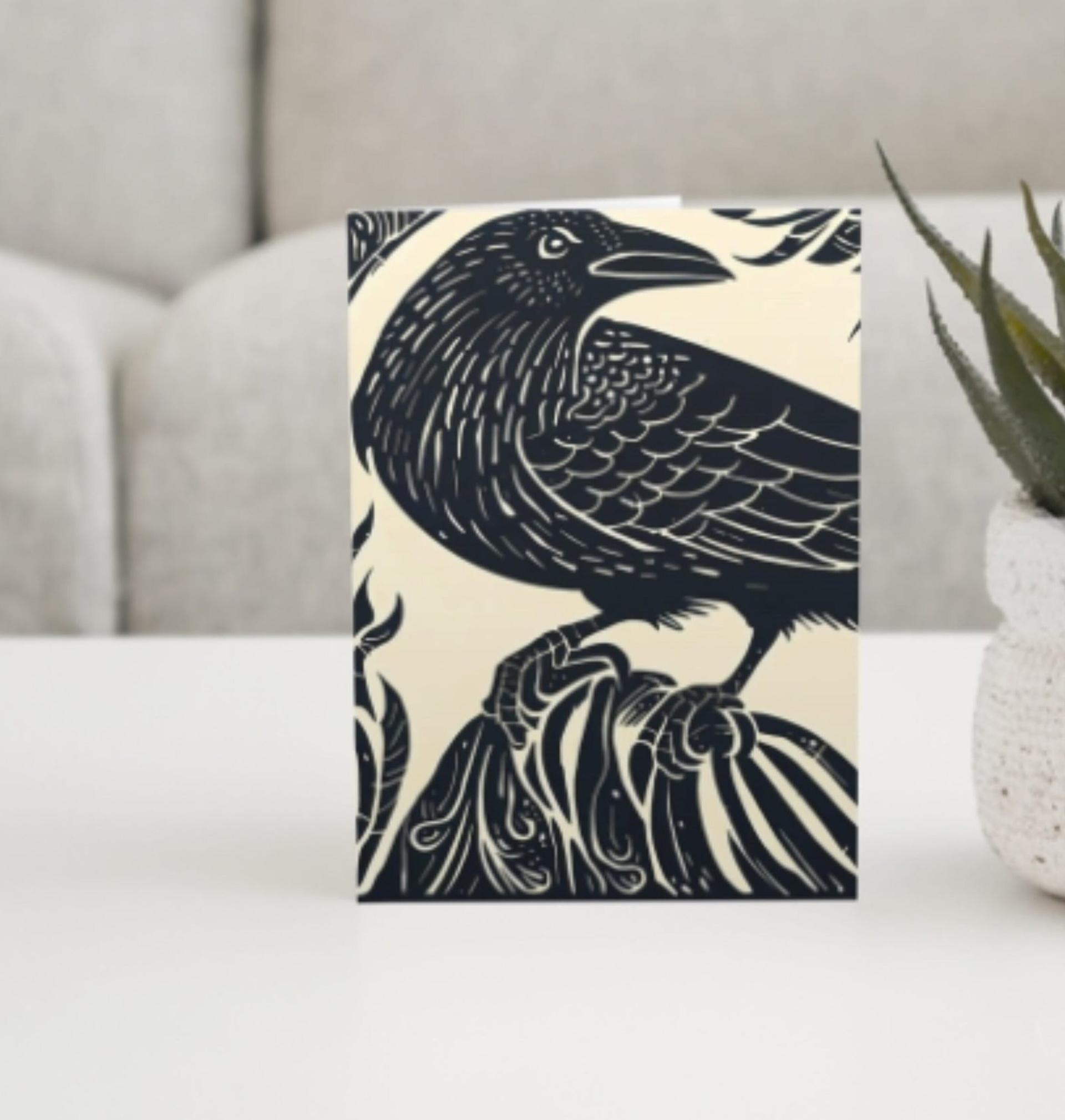 Raven - Large Cards, Notecards, Birthday, Invites