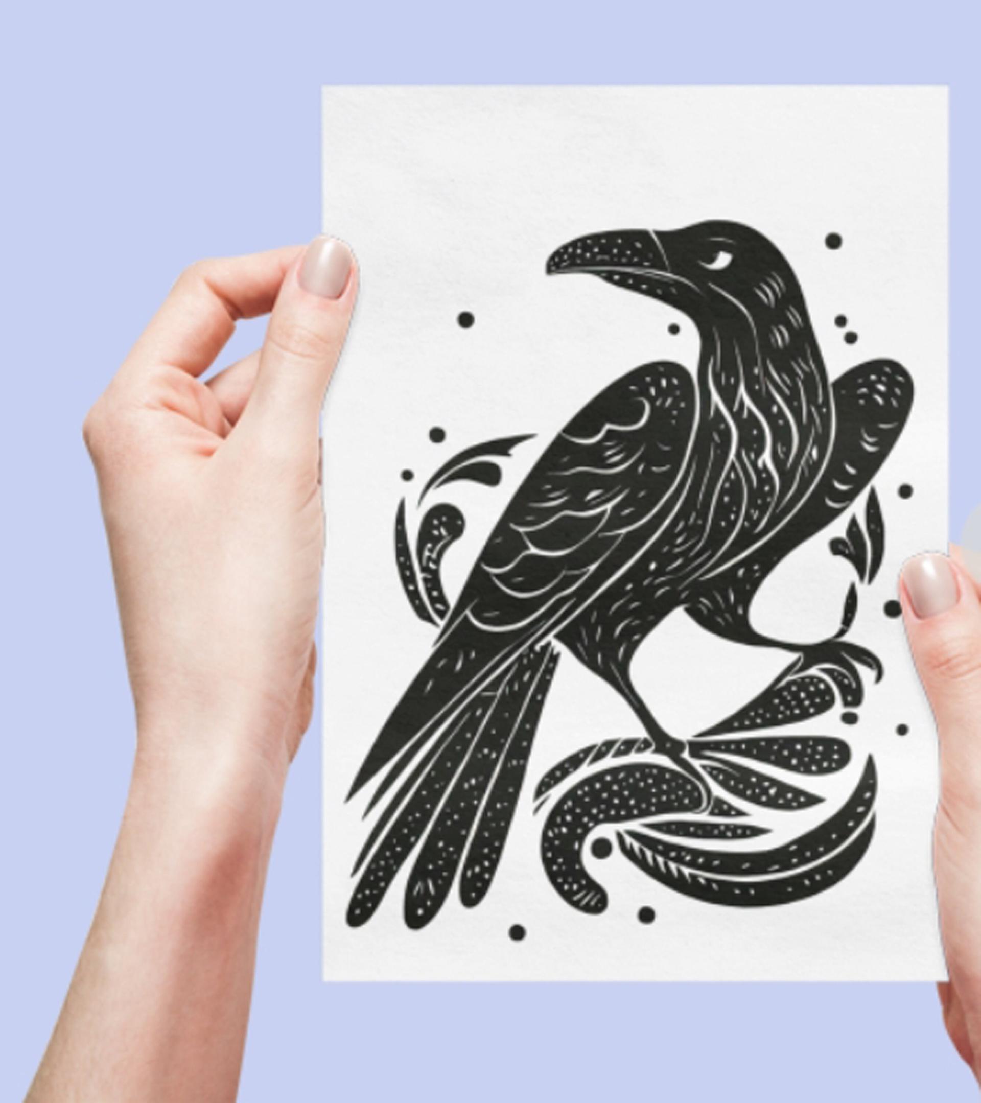 Raven - Large Cards, Notecards, Birthday, Invites