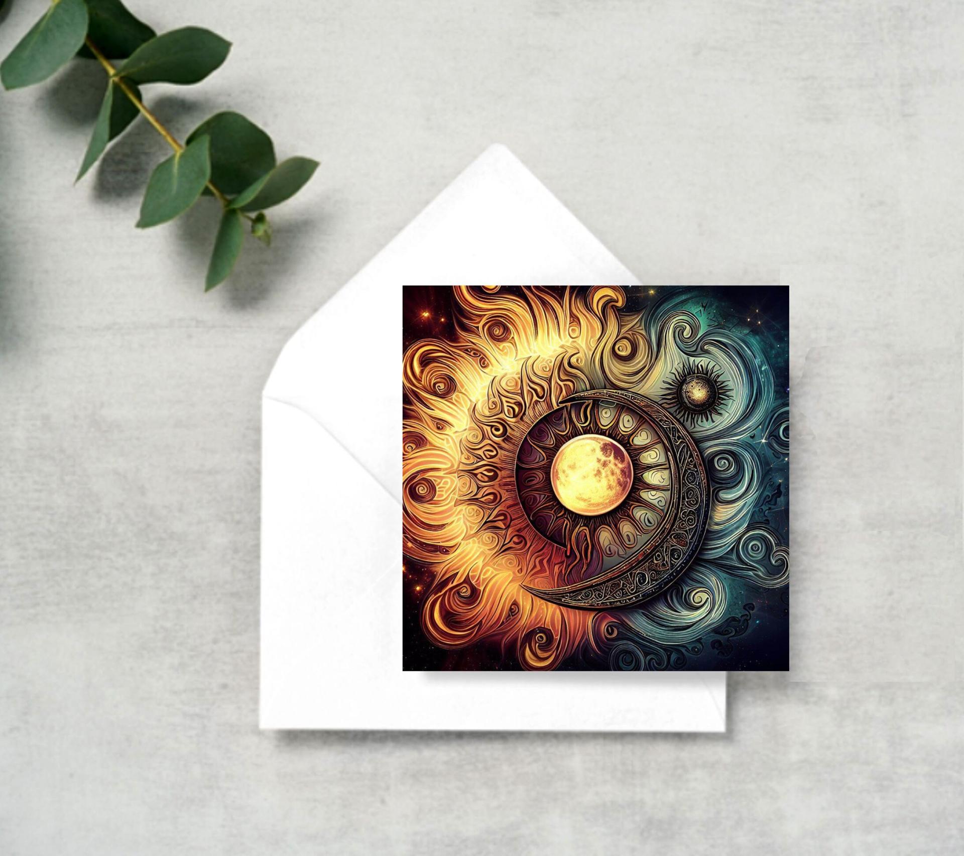 Sun and Moon  - Greeting Cards