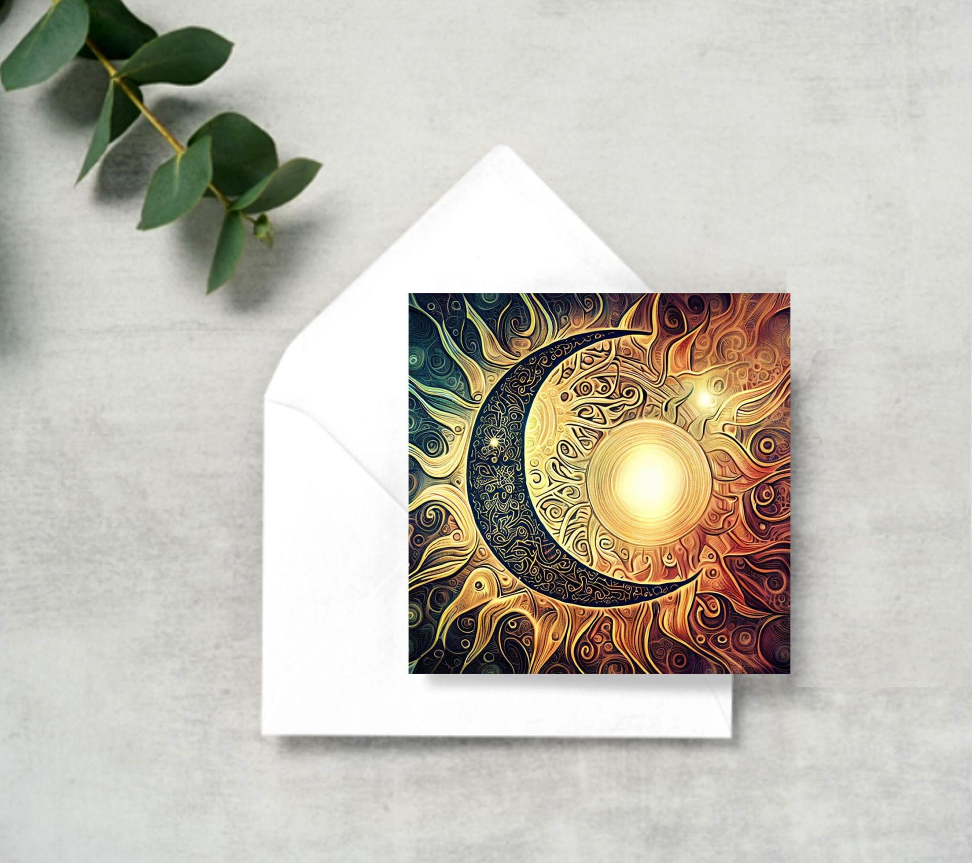 Sun and Moon - Greeting Cards