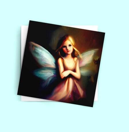 Fairy Cards, Large Note Card, Invites, Birthday, Gift Card