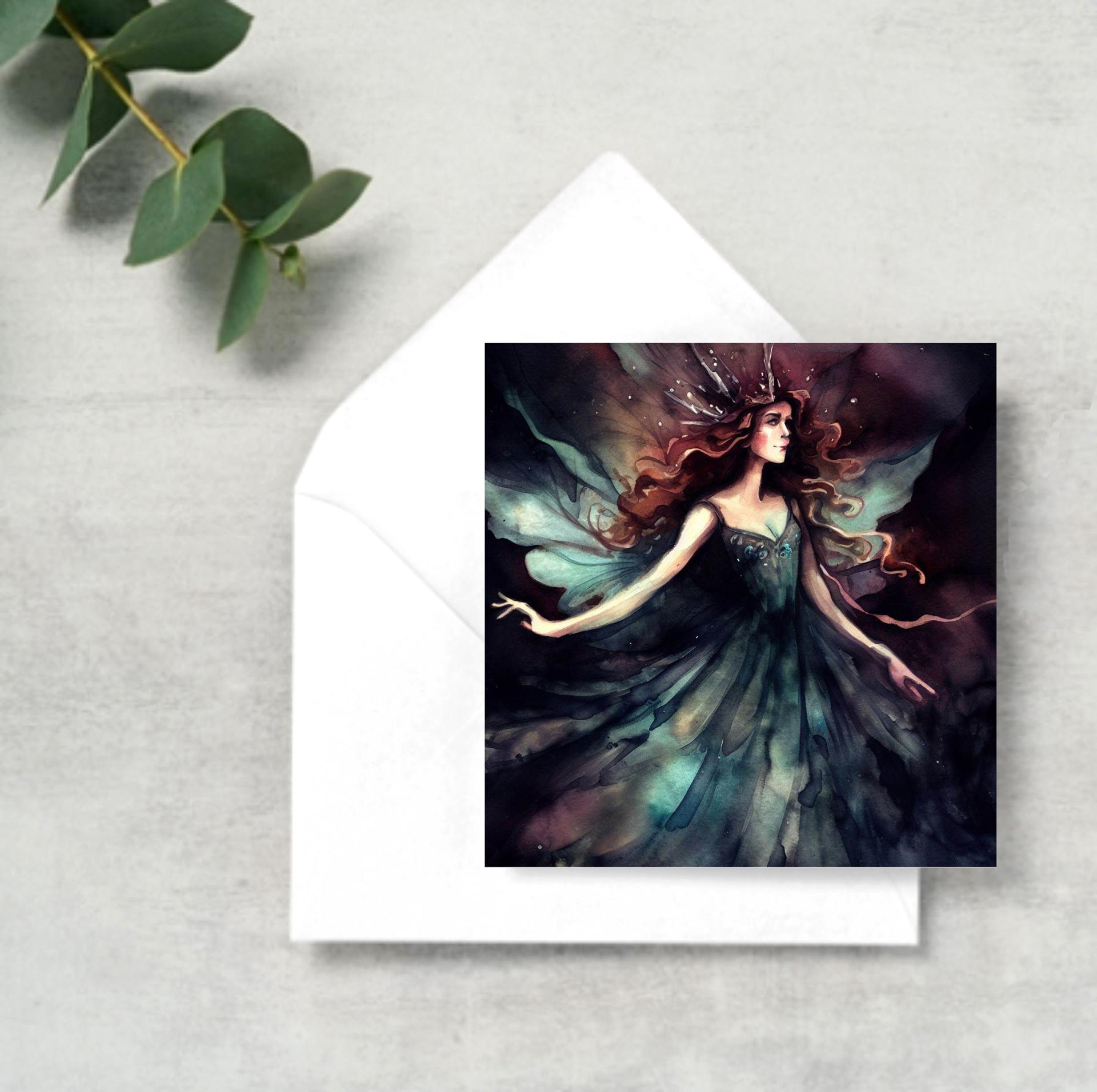 Fairy Cards, Large Note Card, Invites, Birthday, Gift Card