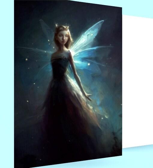 Fairy Cards, Large Note Card, Invites, Birthday, Gift Card
