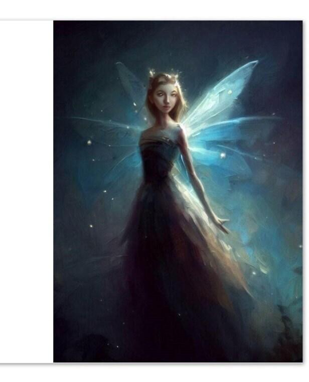 Fairy Cards, Large Note Card, Invites, Birthday, Gift Card