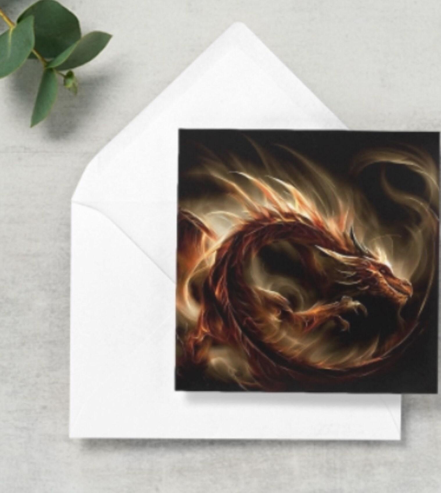Dragon - Greeting Cards, Birthday Card, Large Notecards