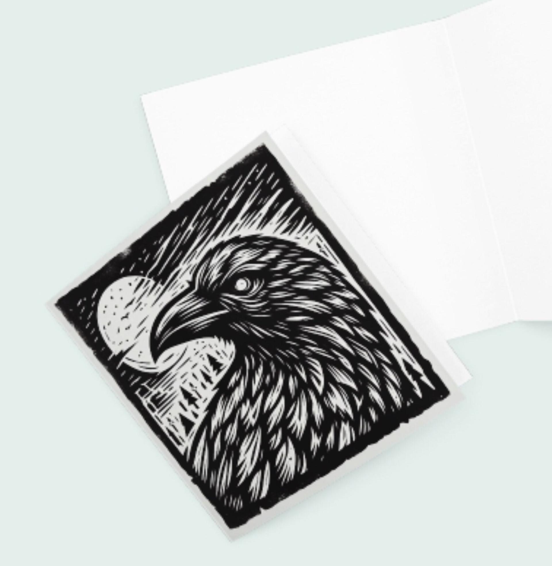 Raven - Large Cards, Notecards, Birthday, Invites