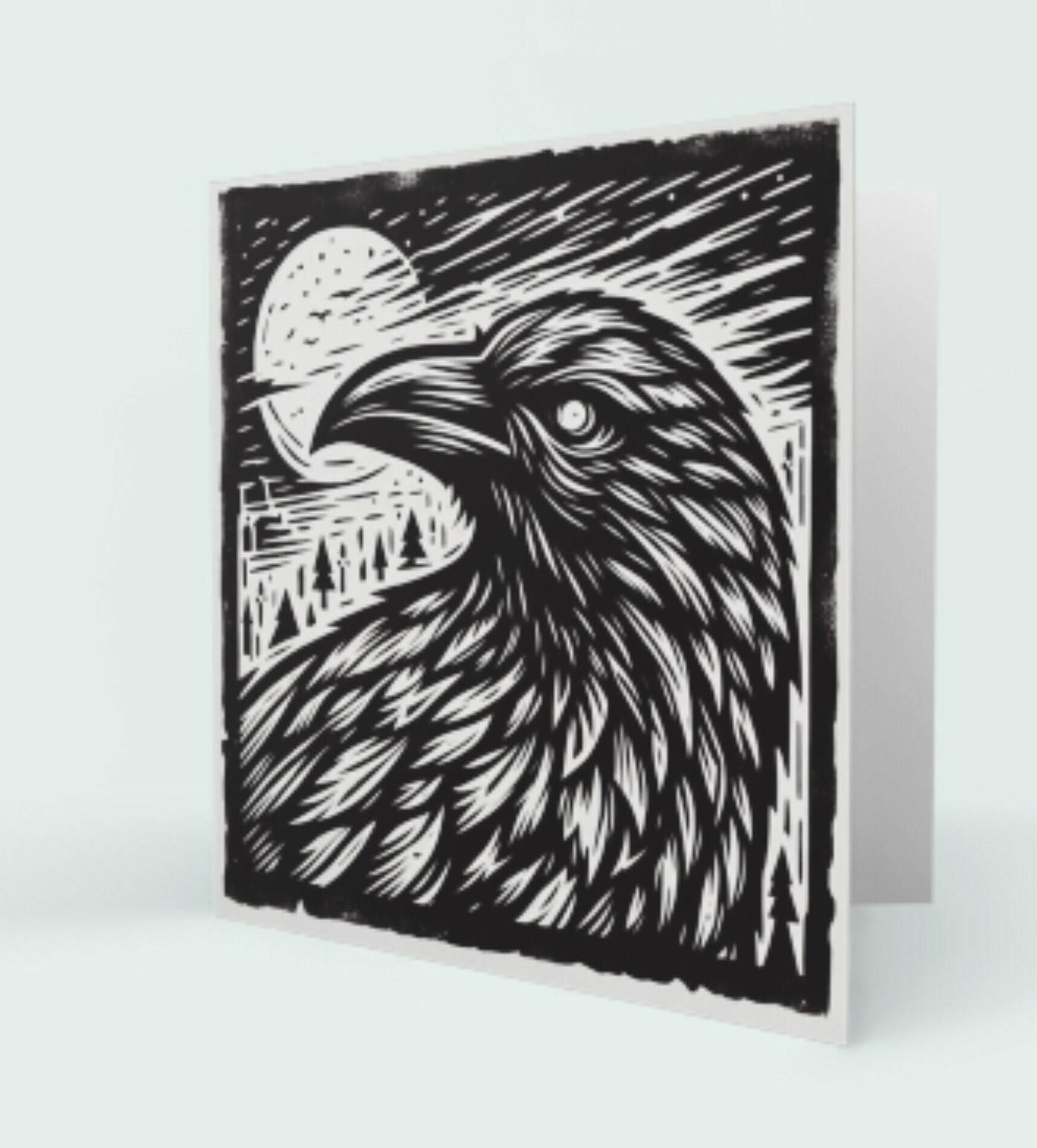 Raven - Large Cards, Notecards, Birthday, Invites