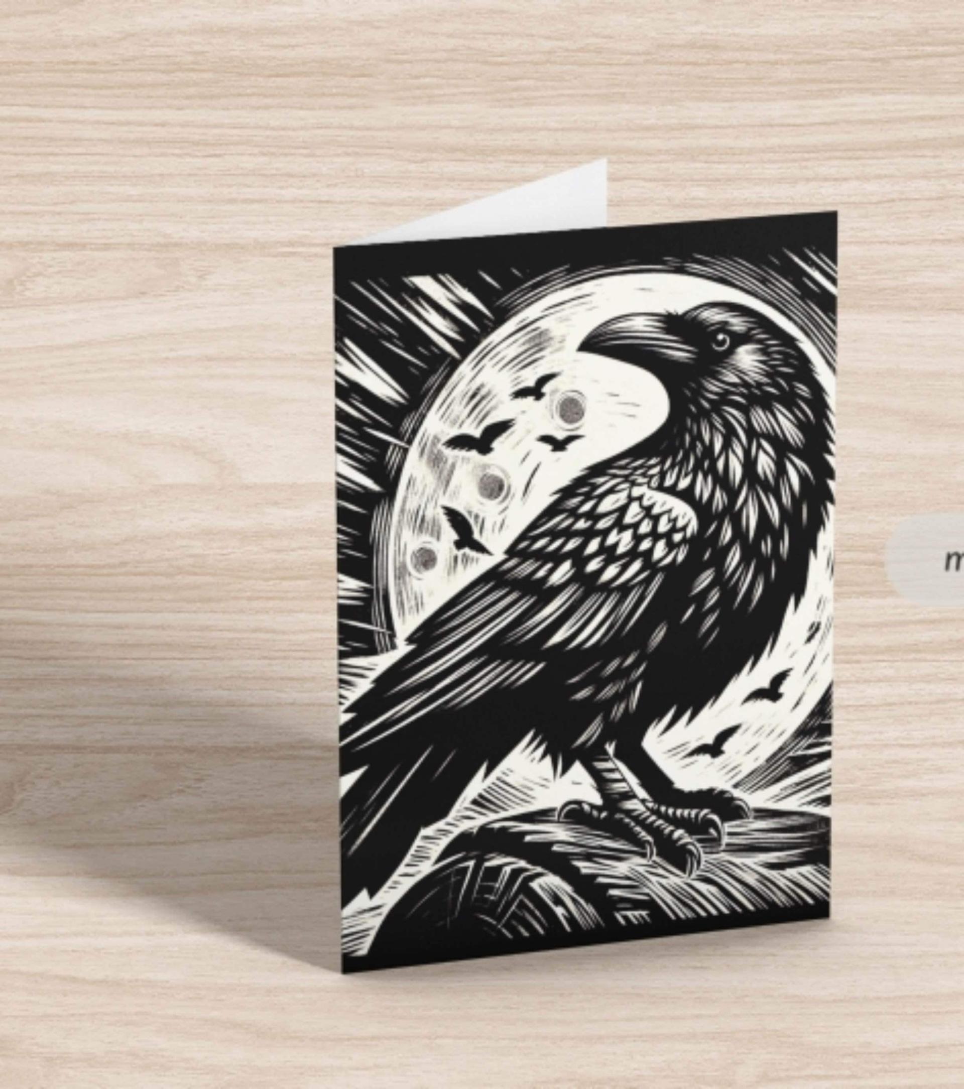 Raven - Large Cards, Notecards, Birthday, Invites