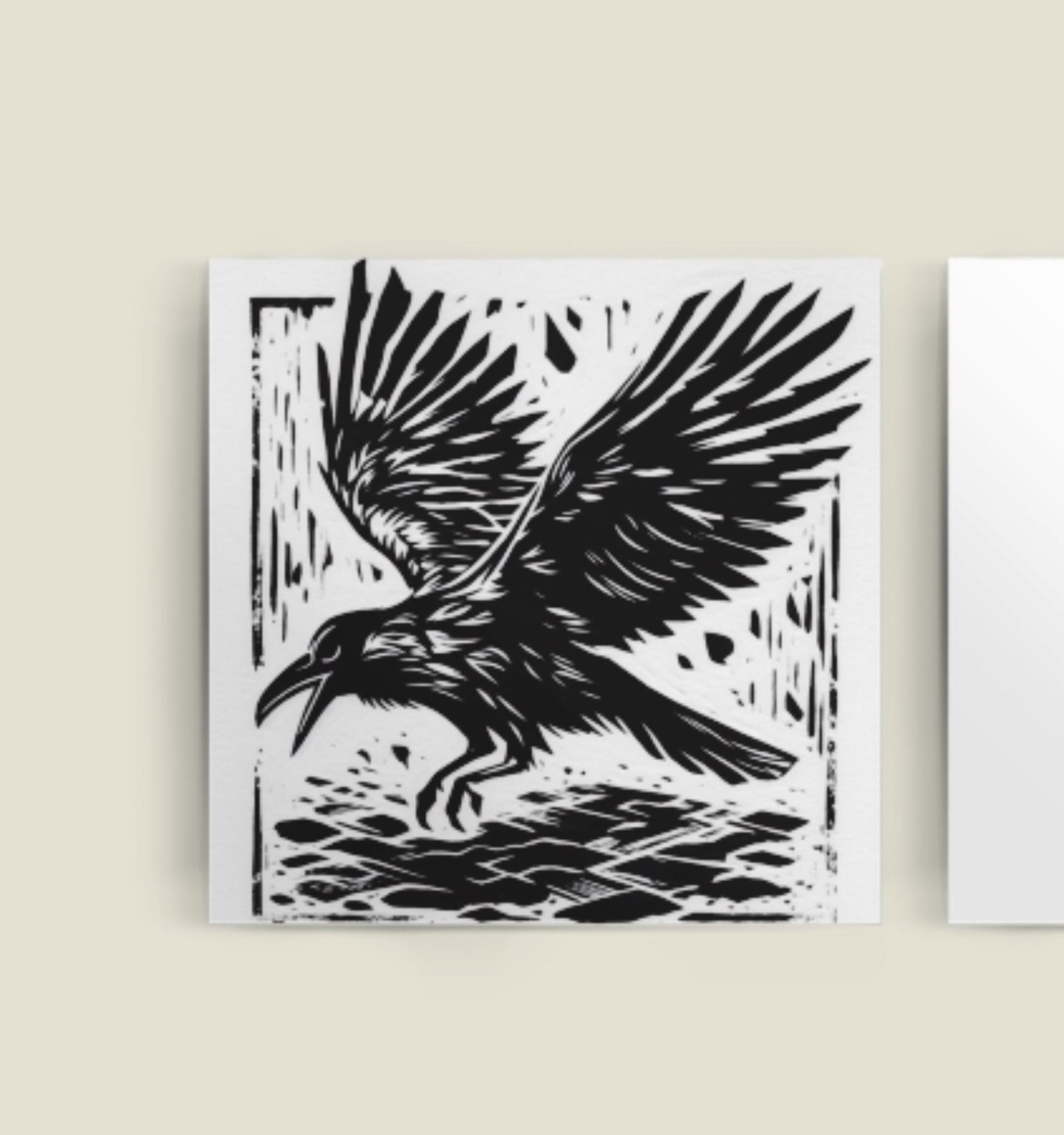 Raven - Large Cards, Notecards, Birthday, Invites