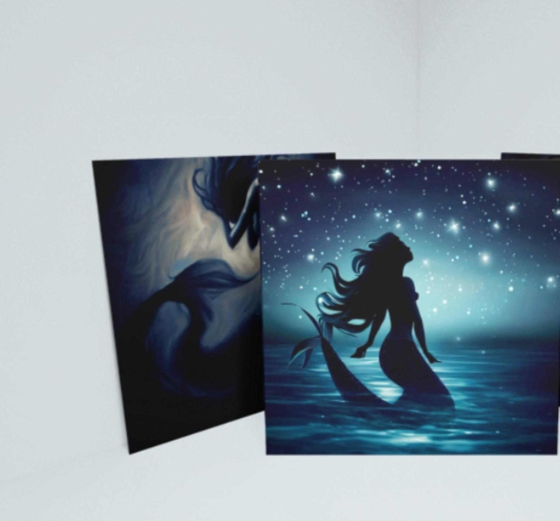 Mermaid Greeting Cards, Birthday, Invitations, Thank You Cards