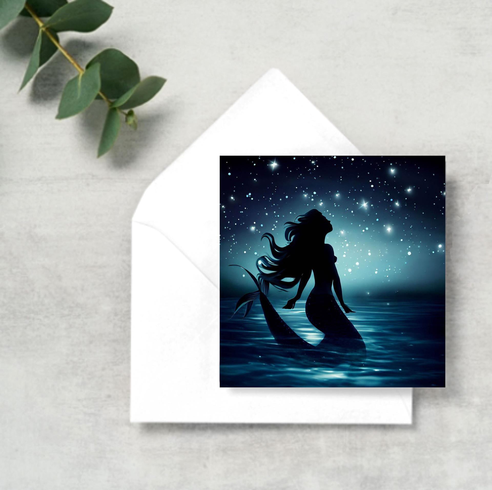 Mermaid Greeting Cards, Birthday, Invitations, Thank You Cards