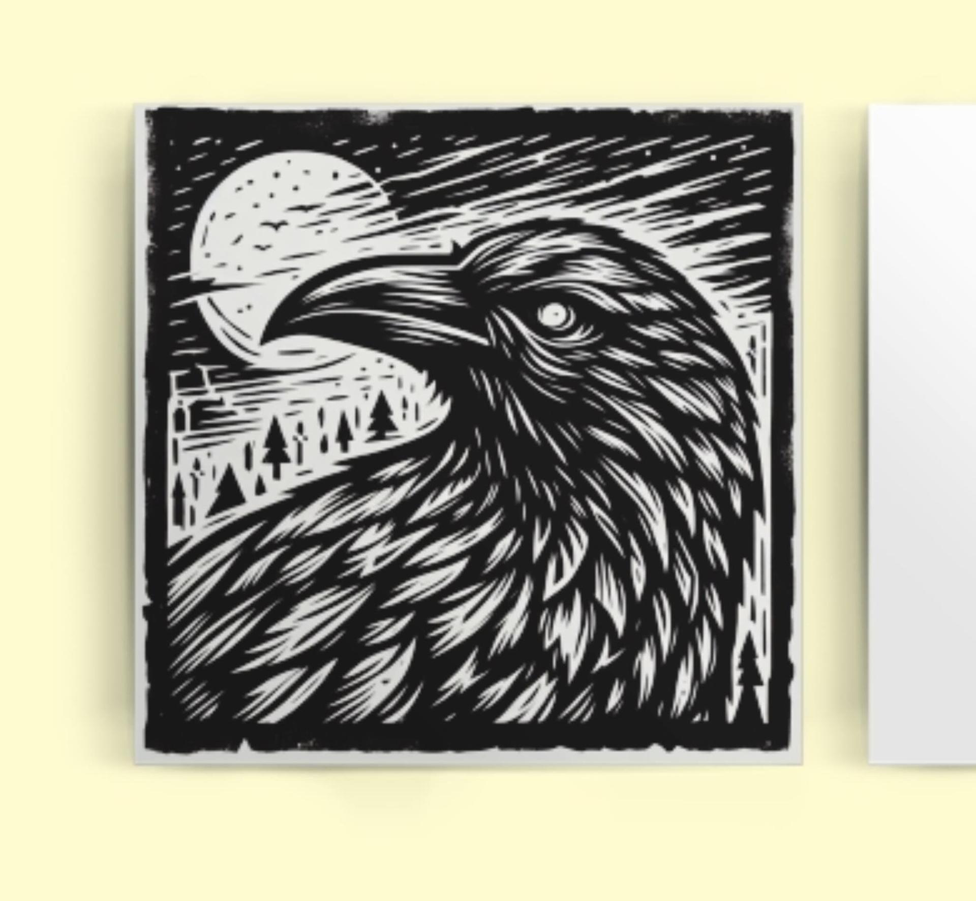 Raven - Large Cards, Notecards, Birthday, Invites