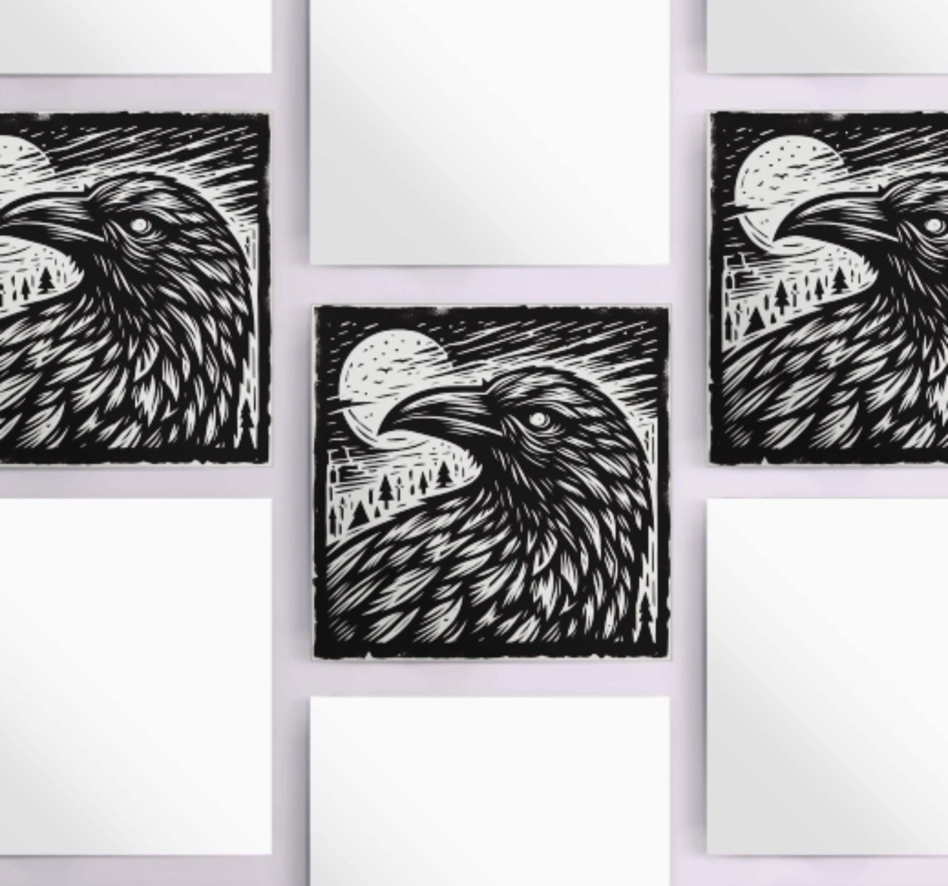 Raven - Large Cards, Notecards, Birthday, Invites