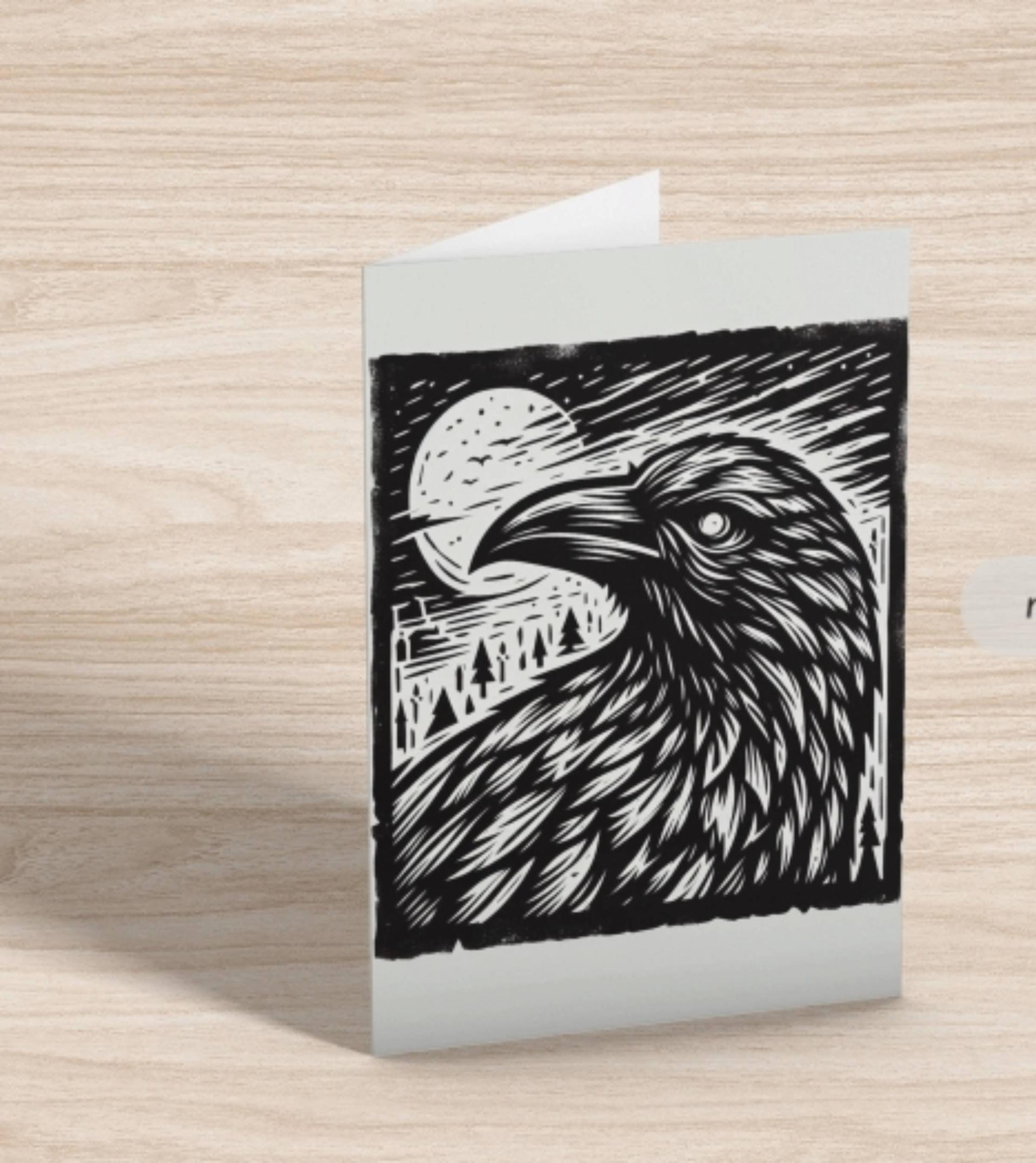 Raven - Large Cards, Notecards, Birthday, Invites