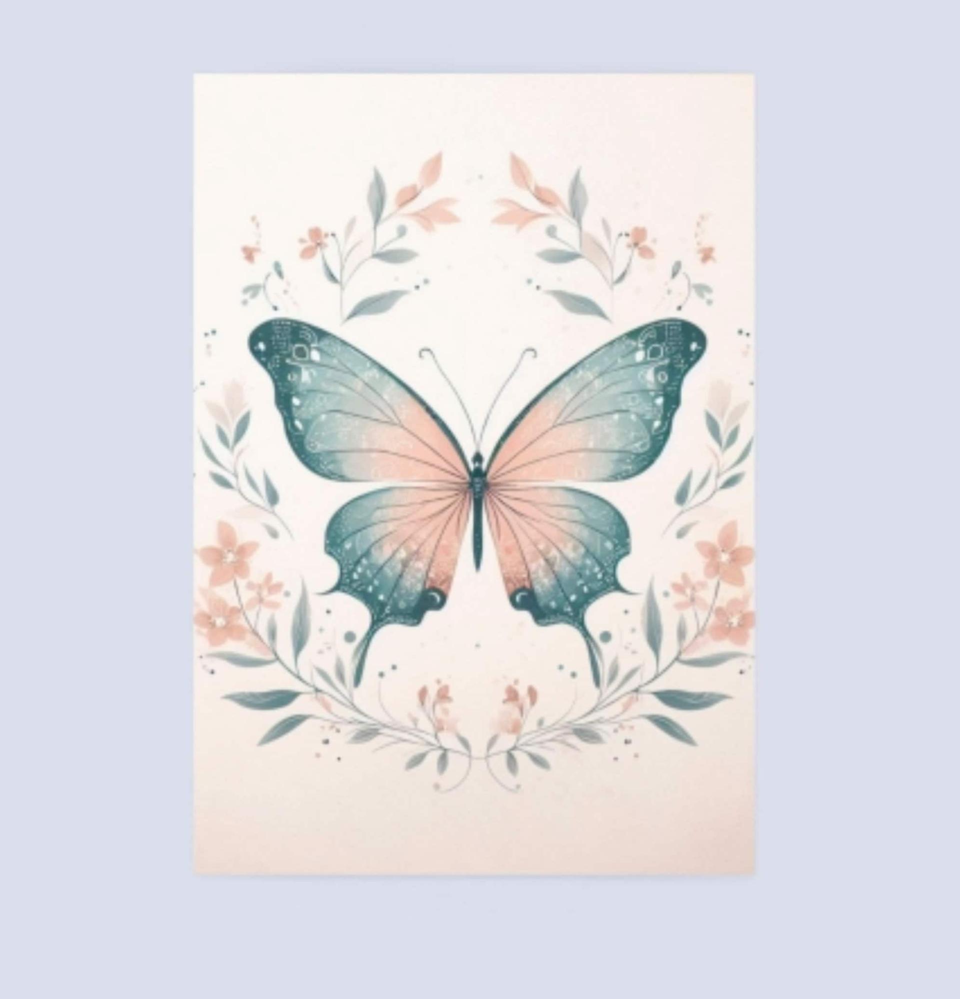 Set of 3 Cards, Butterfly Greeting Cards, Bulk Pack of Cards