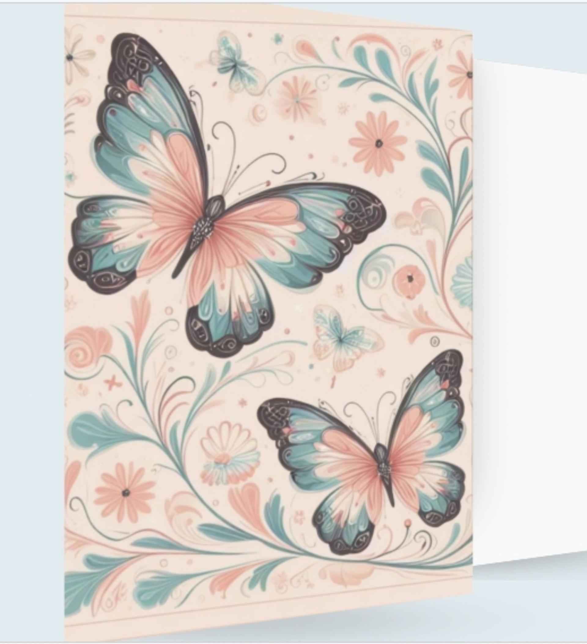 Butterfly Greeting Cards, Birthday, Invitations, Thank You Cards