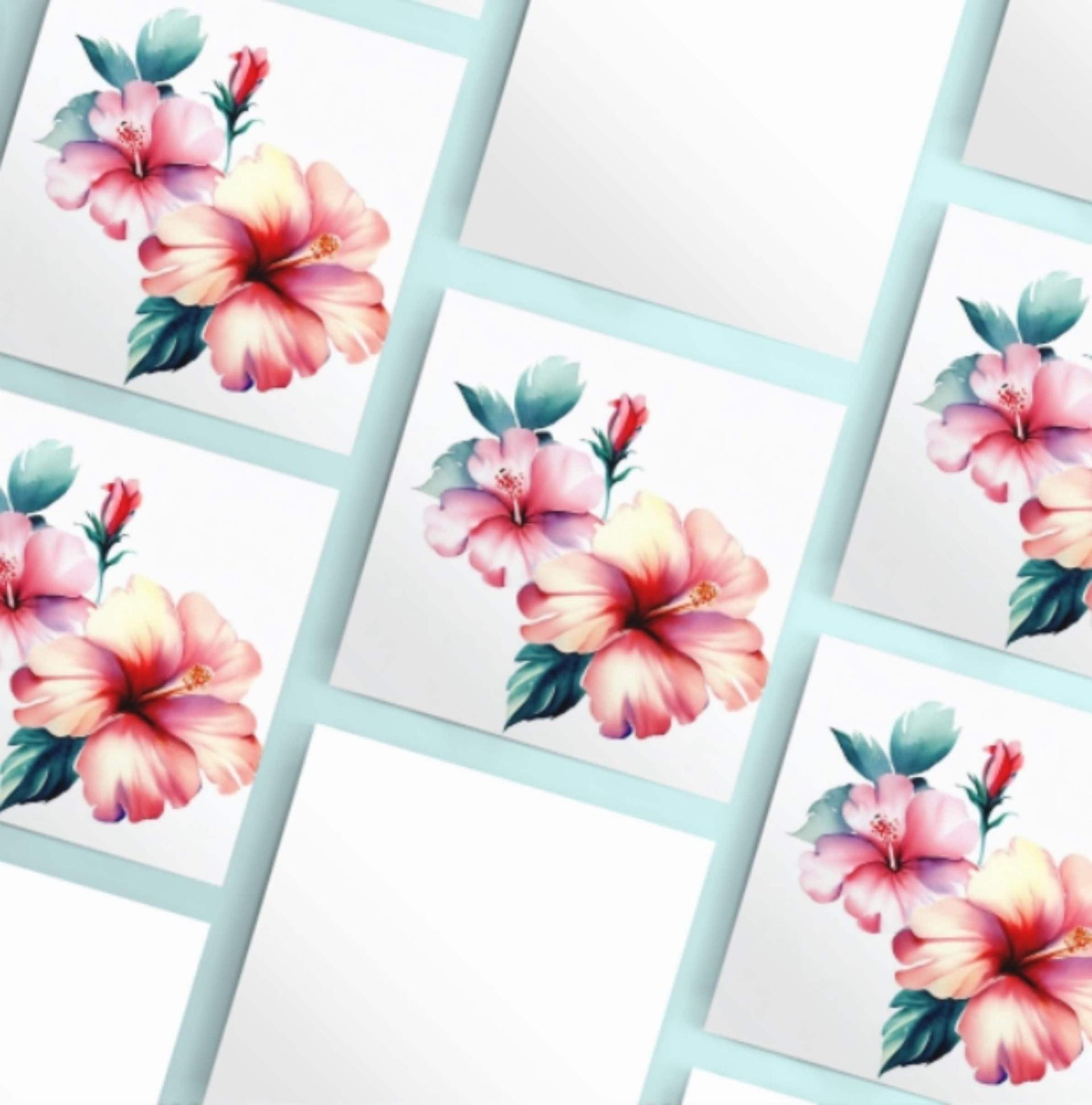 Hibiscus - Single Card or Bulk 10 Pack of Greeting Cards