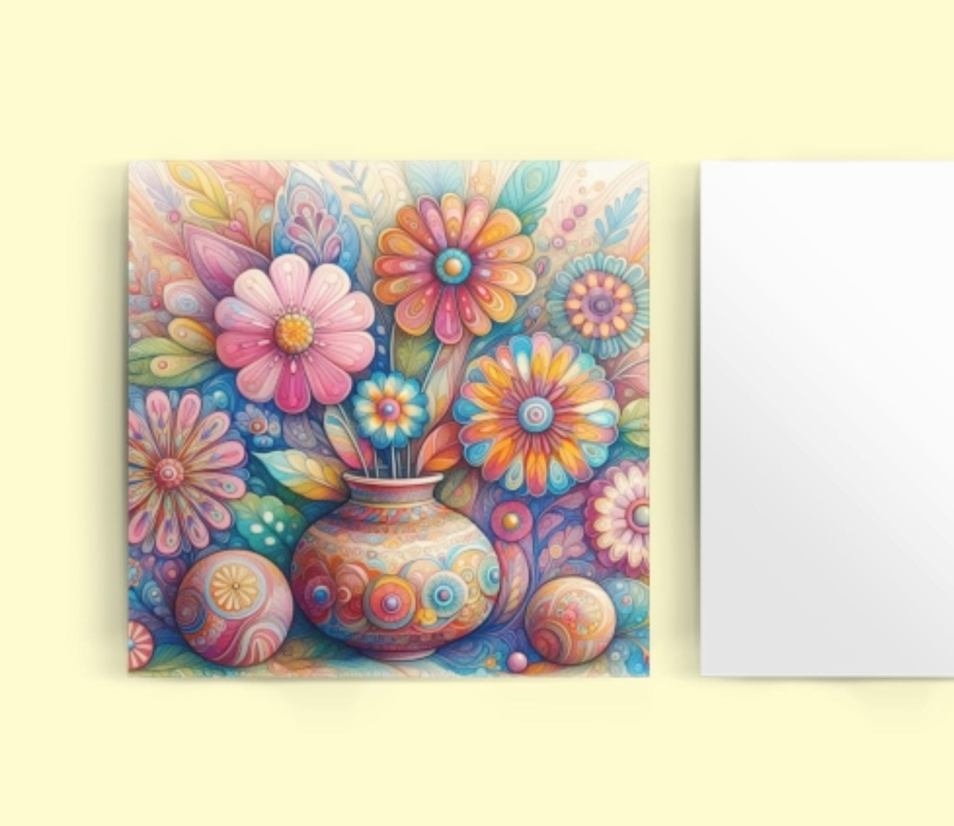 Floral Greeting Cards, Large Note Card, Invites, Birthday, Gift Card